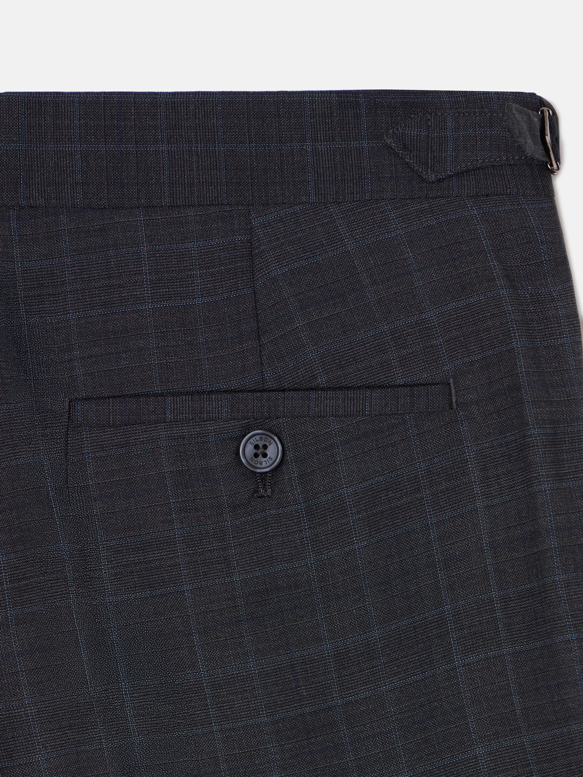 Pantalon traje principe de gales gris