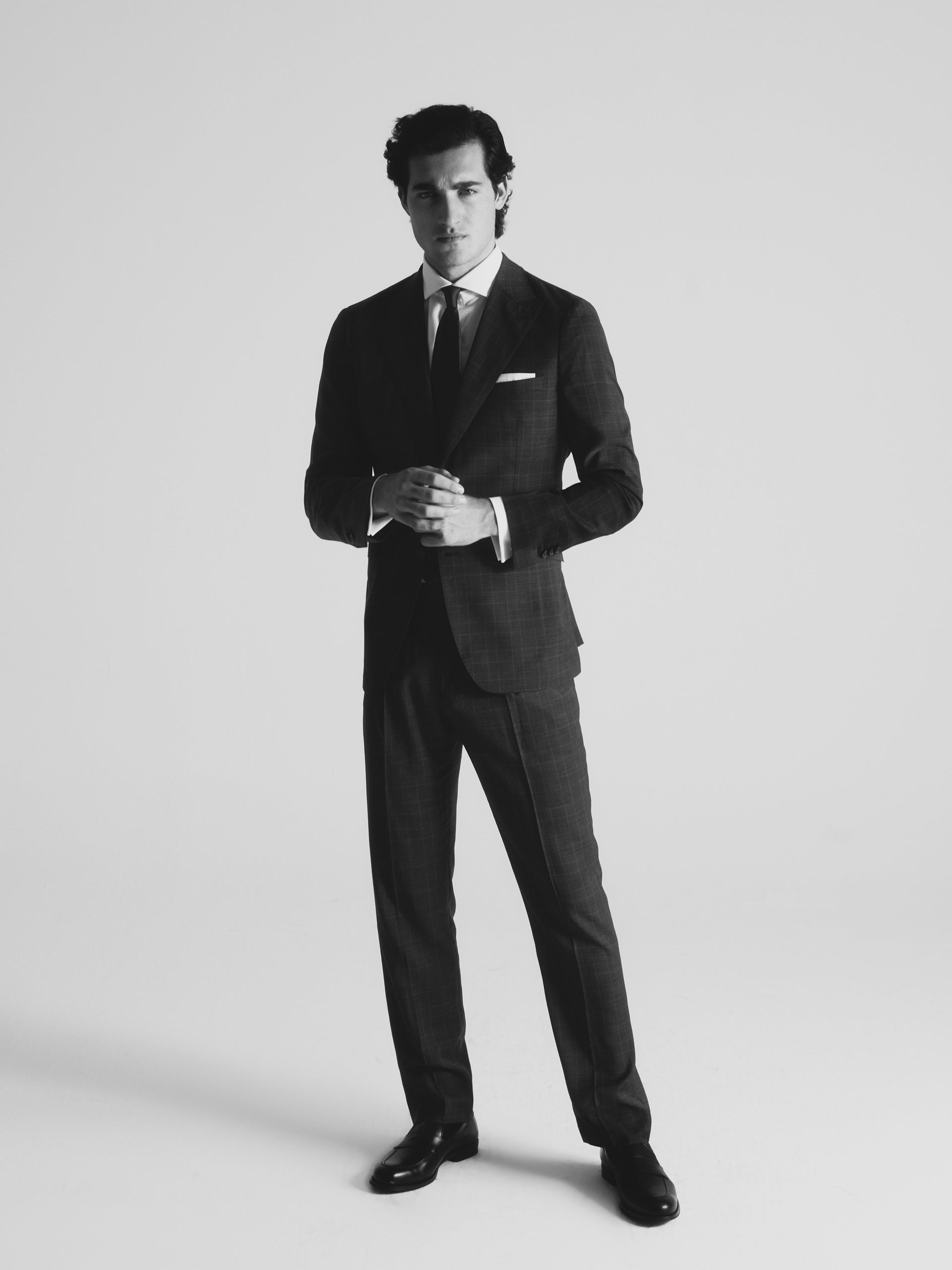 Pantalon traje principe de gales gris