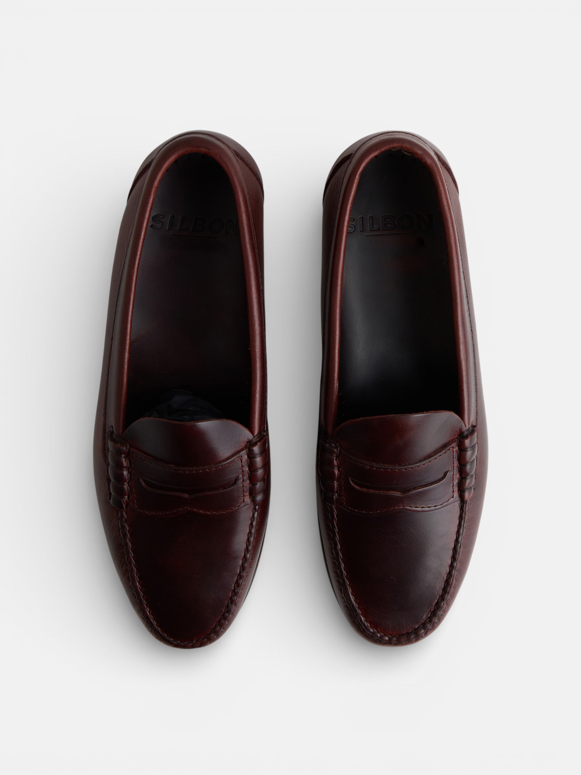 Zapato mocasin premium penny piel marron