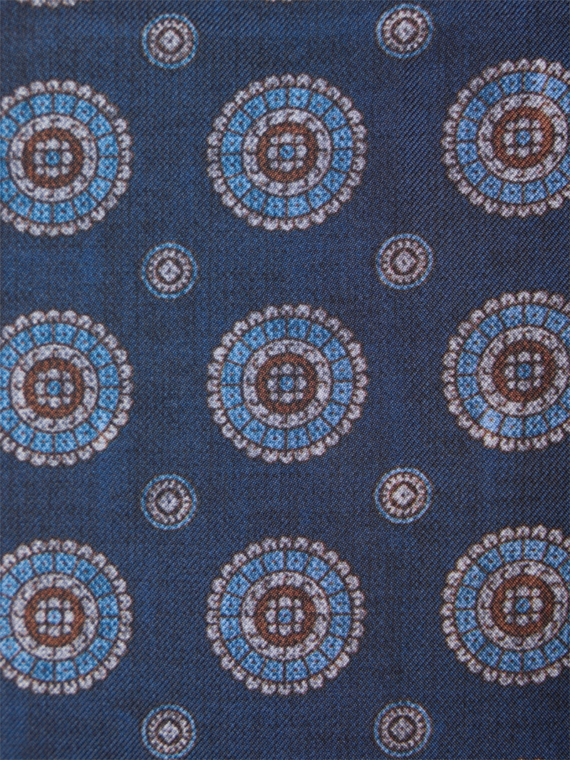 Pañuelo circulos azul marino