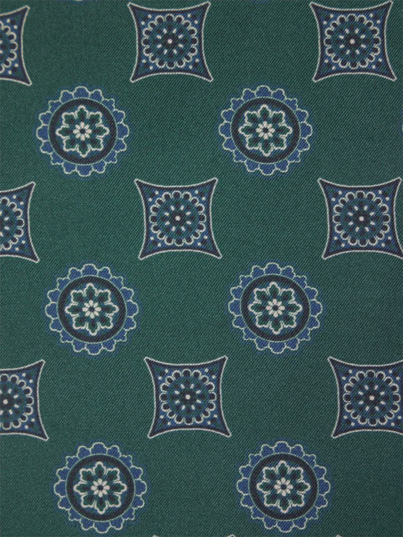 Green geometric pattern scarf