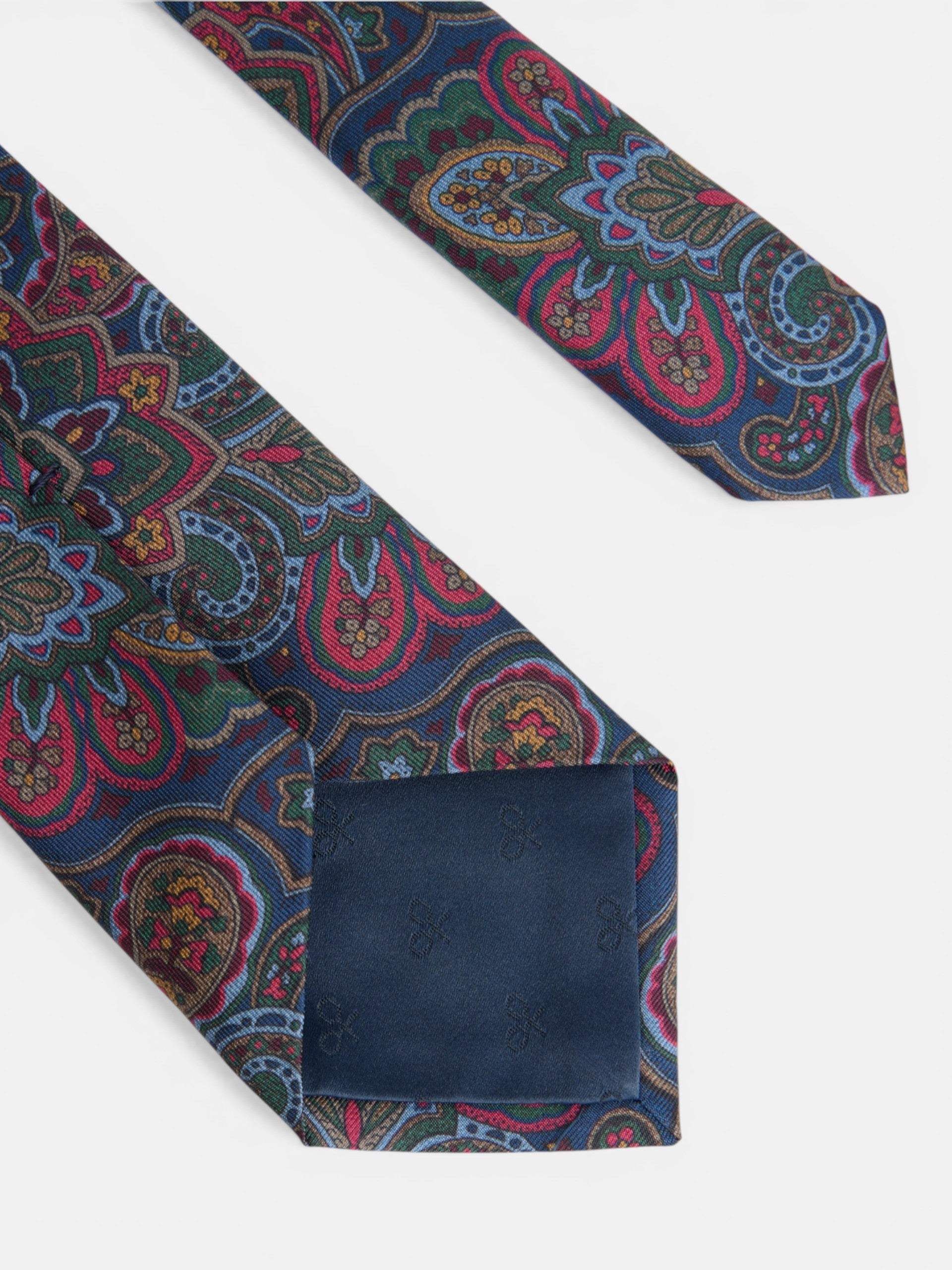 Corbata estampado floral azul marino