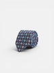 Burgundy tile pattern silk tie