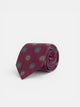 Burgundy geometric circles tie