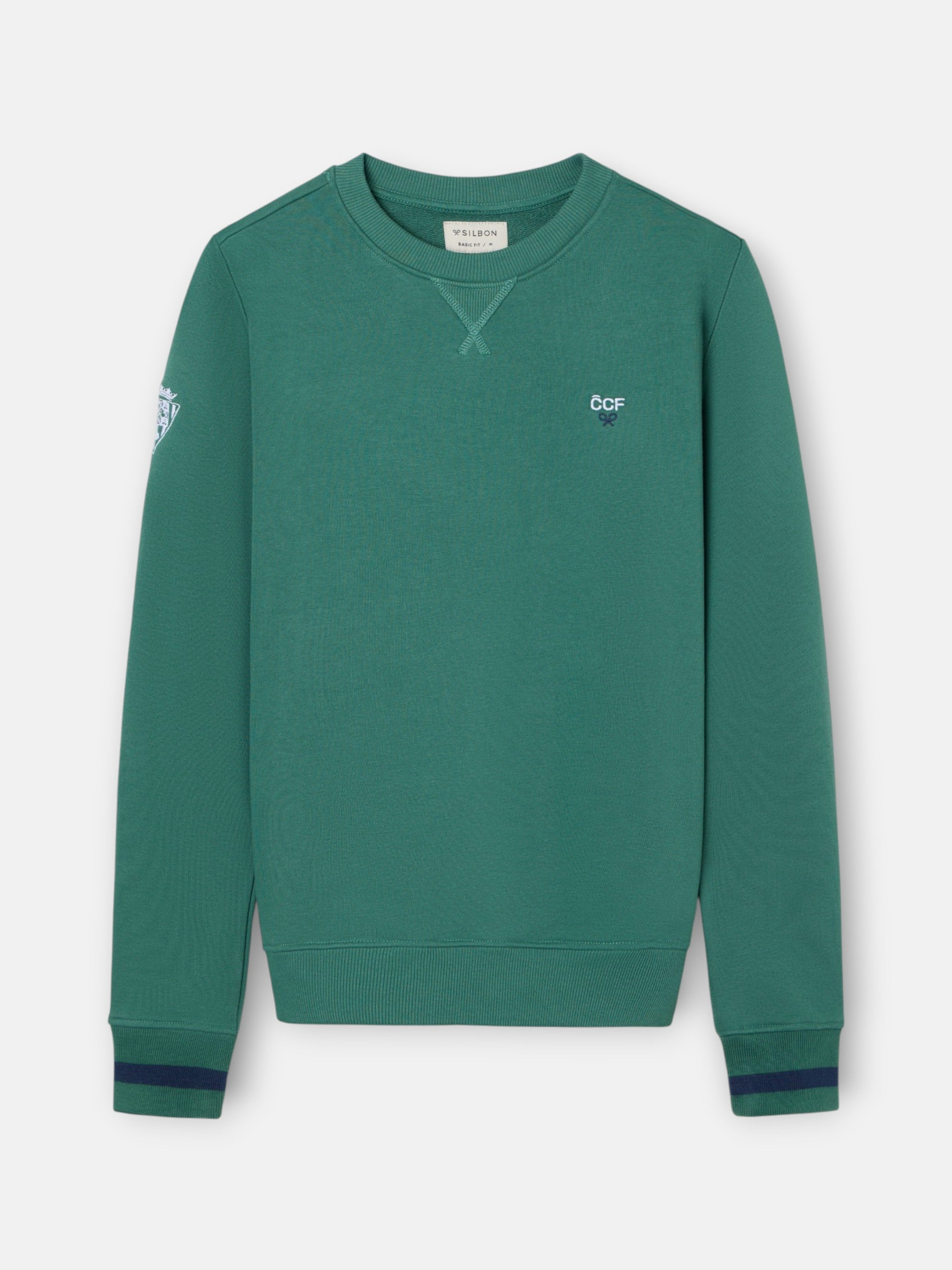 Sweat-shirt Silbon CCF vert