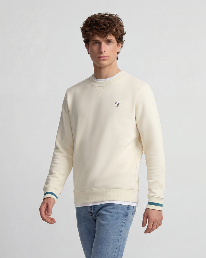 Sudadera silbon CCF crema