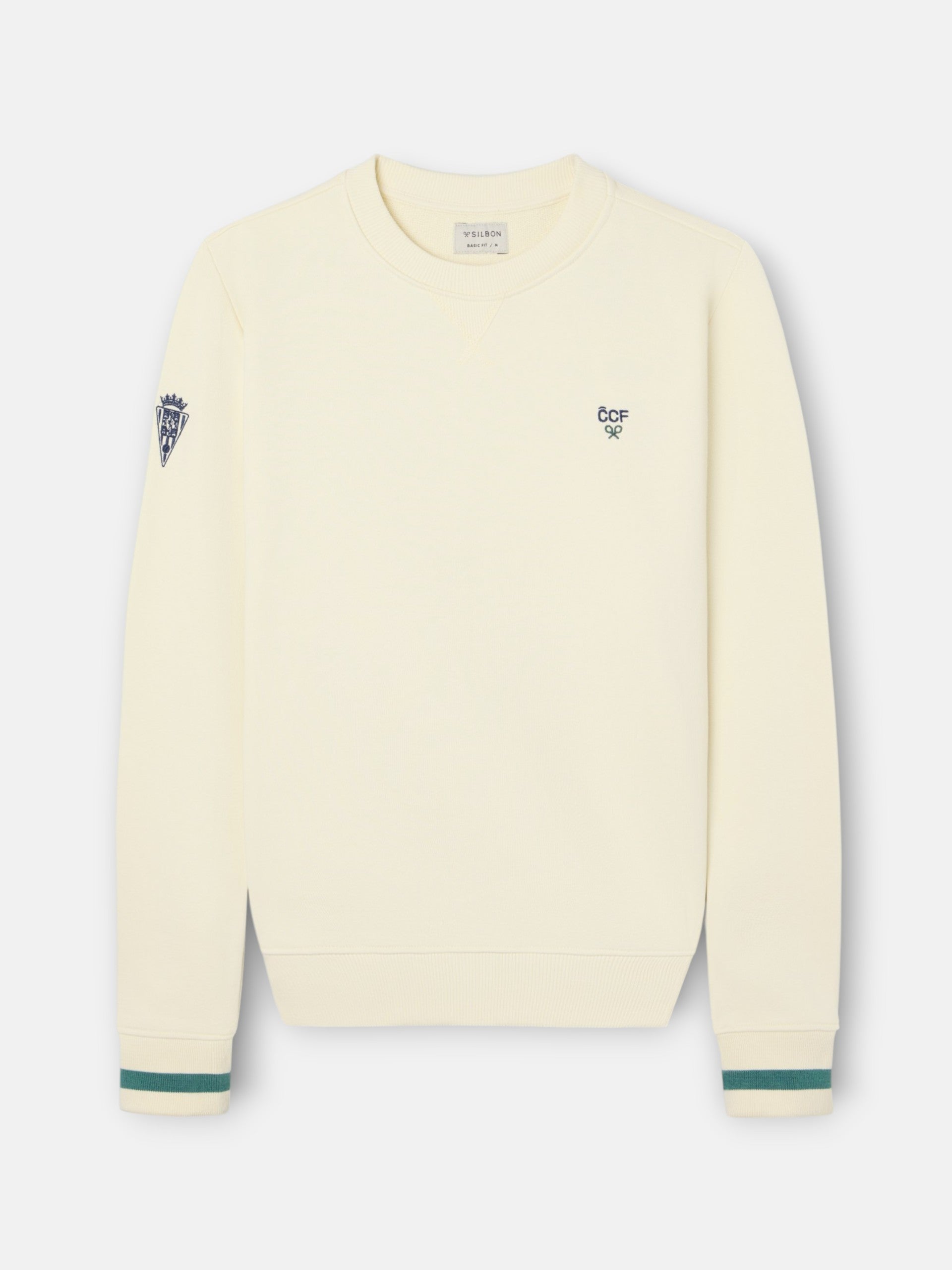 Sudadera silbon CCF crema