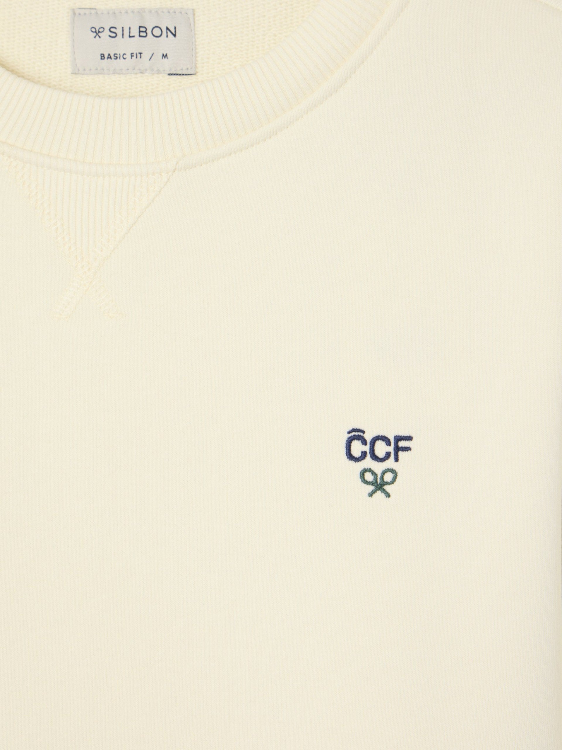 Sudadera silbon CCF crema