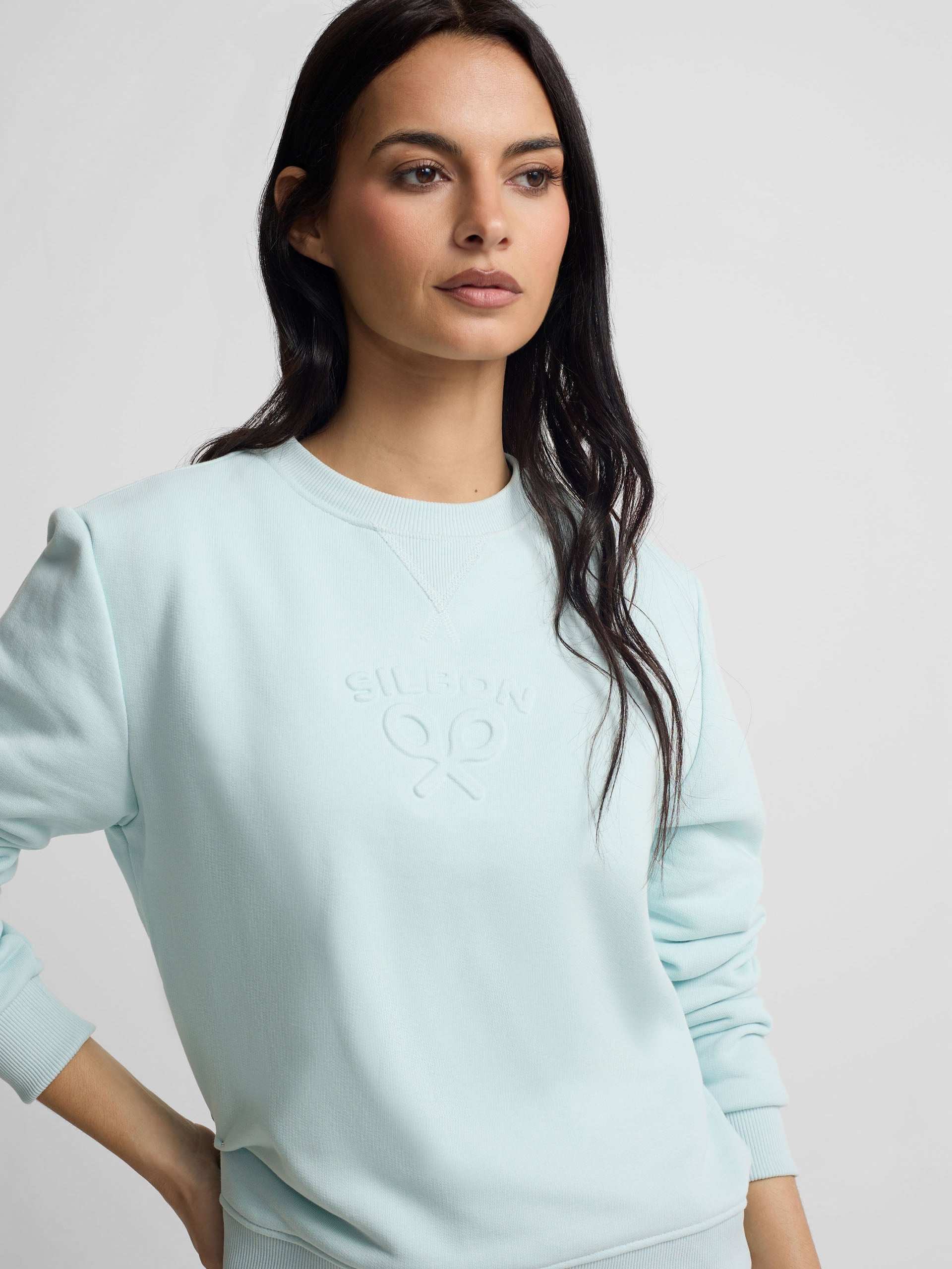 Women's classic Silbon light blue sweatshirt