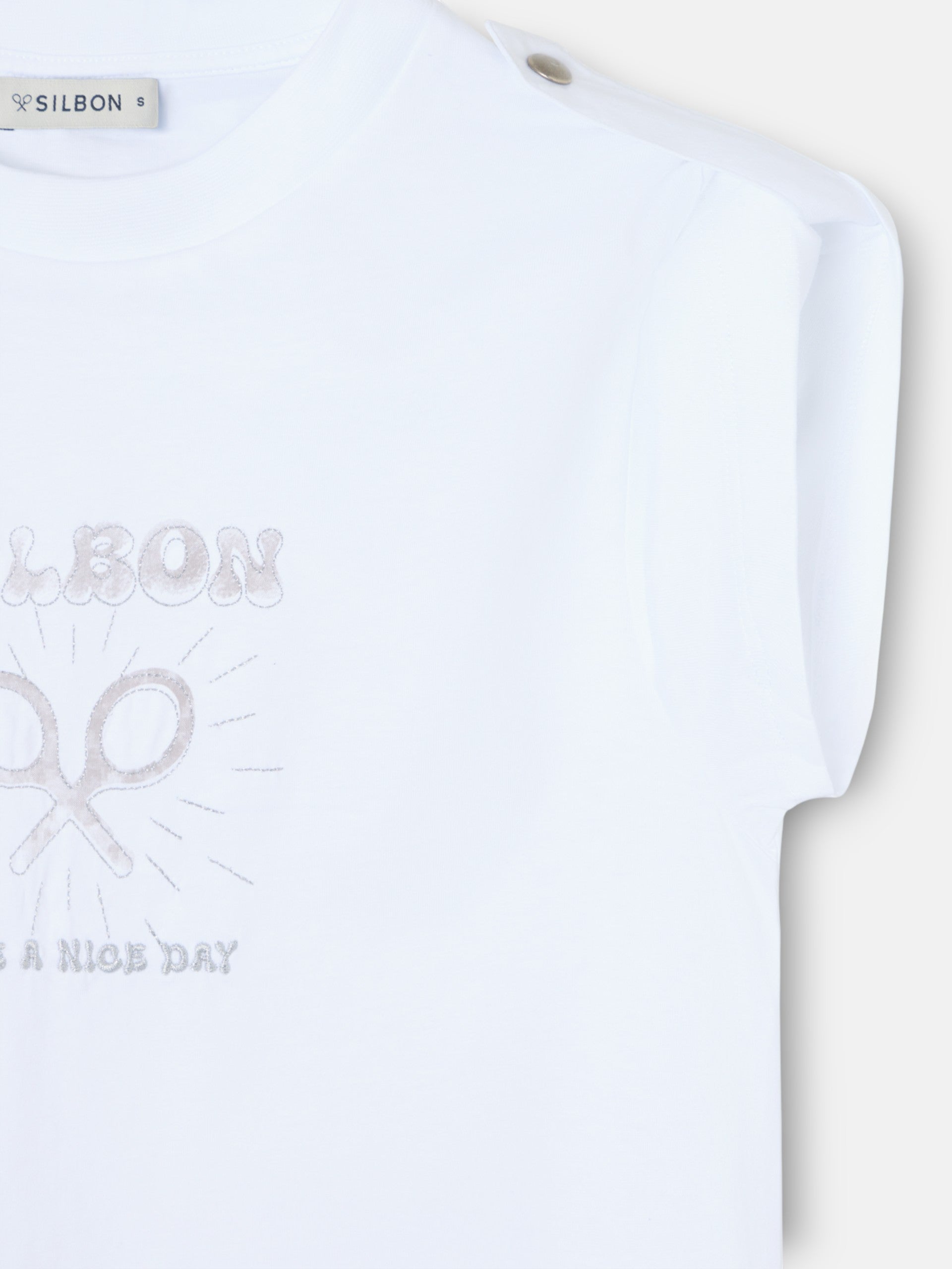 Camiseta woman roll out have a nice day blanca