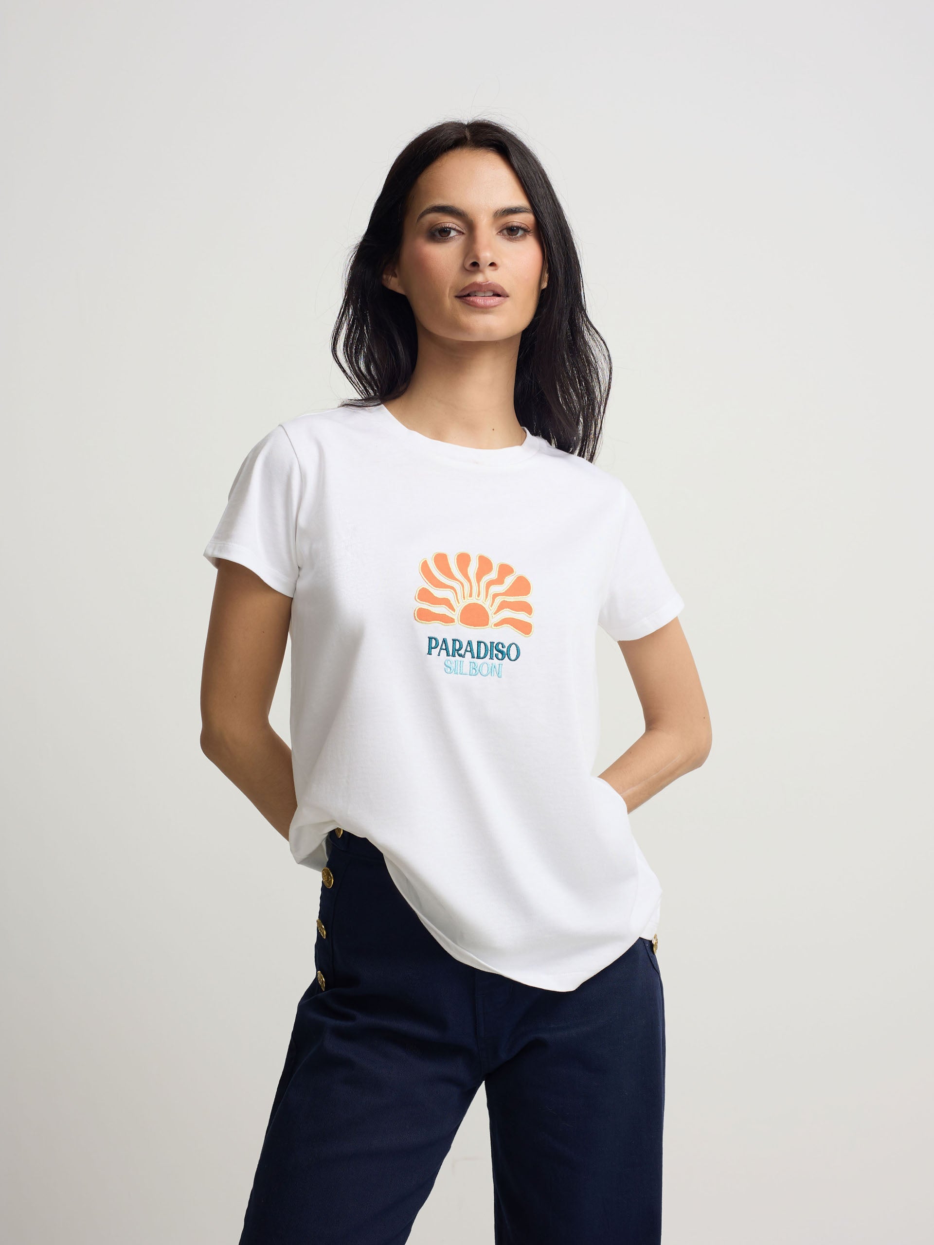 Camiseta woman paradiso blanca