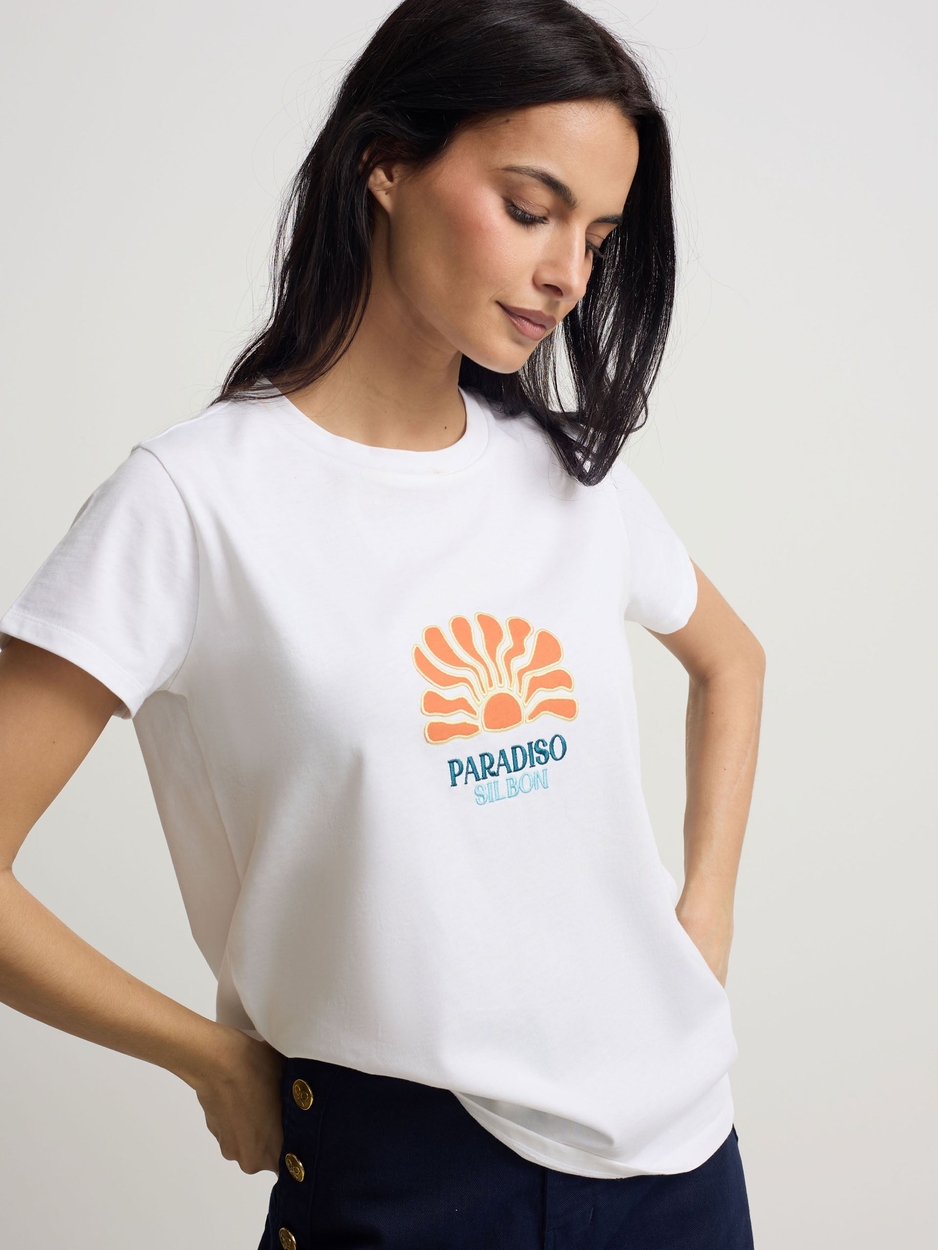Camiseta woman paradiso blanca