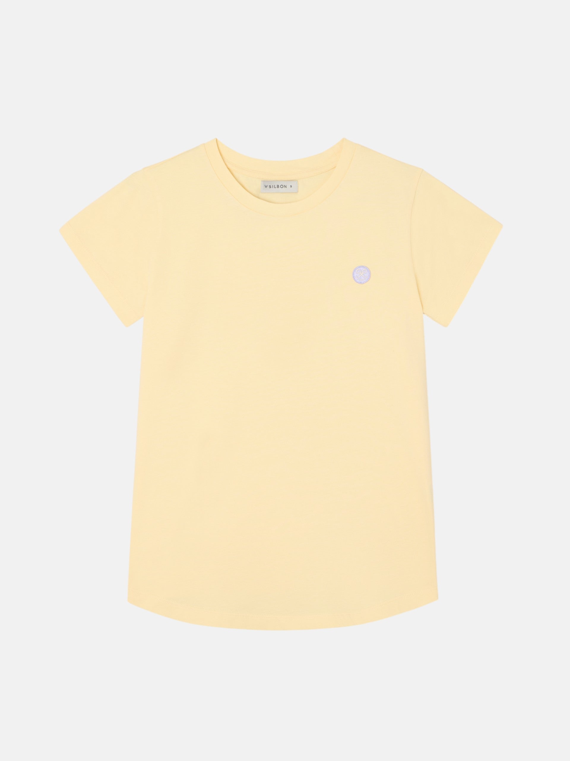 Camiseta woman silbon smile amarilla