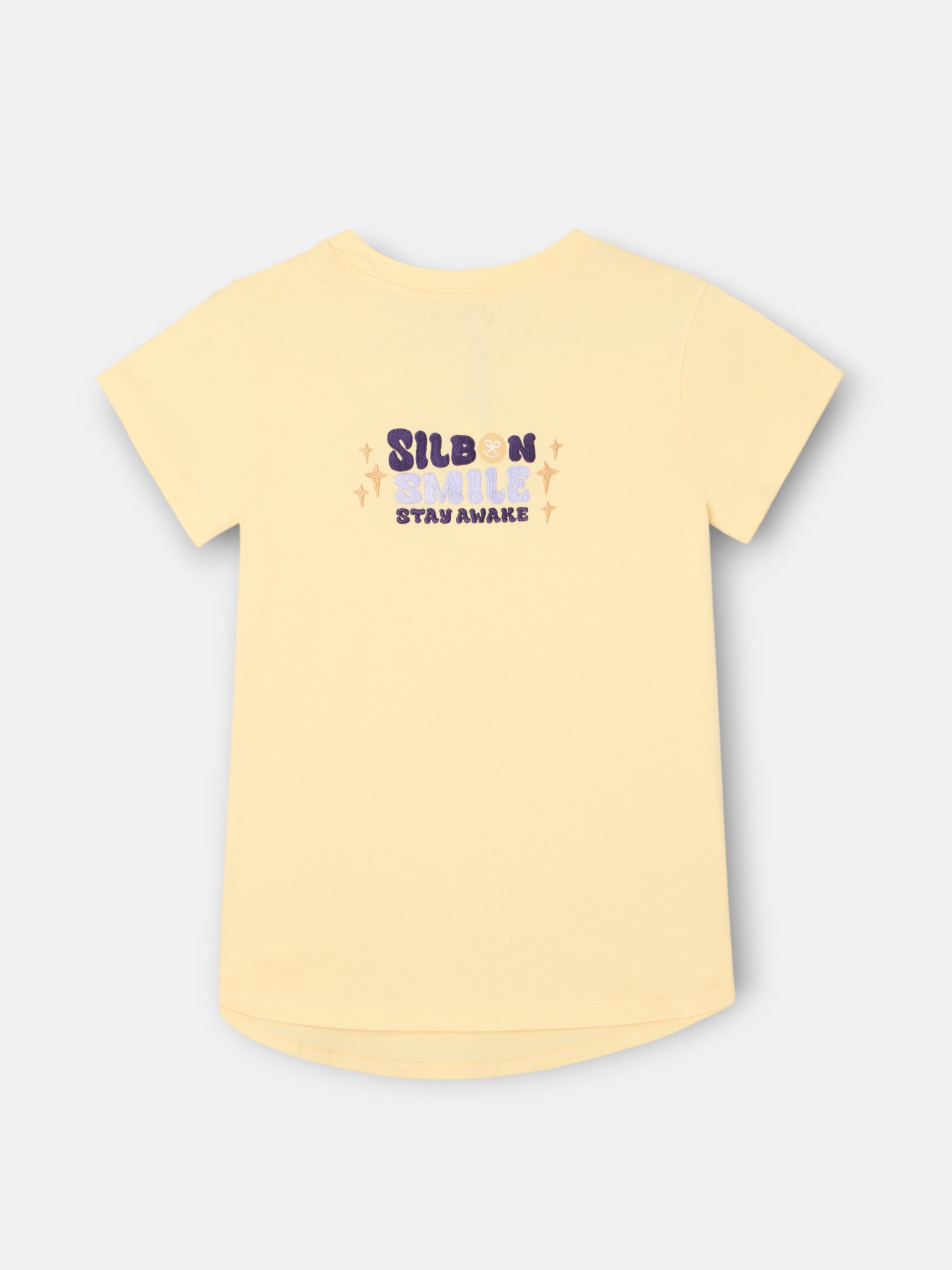 Camiseta woman silbon smile amarilla