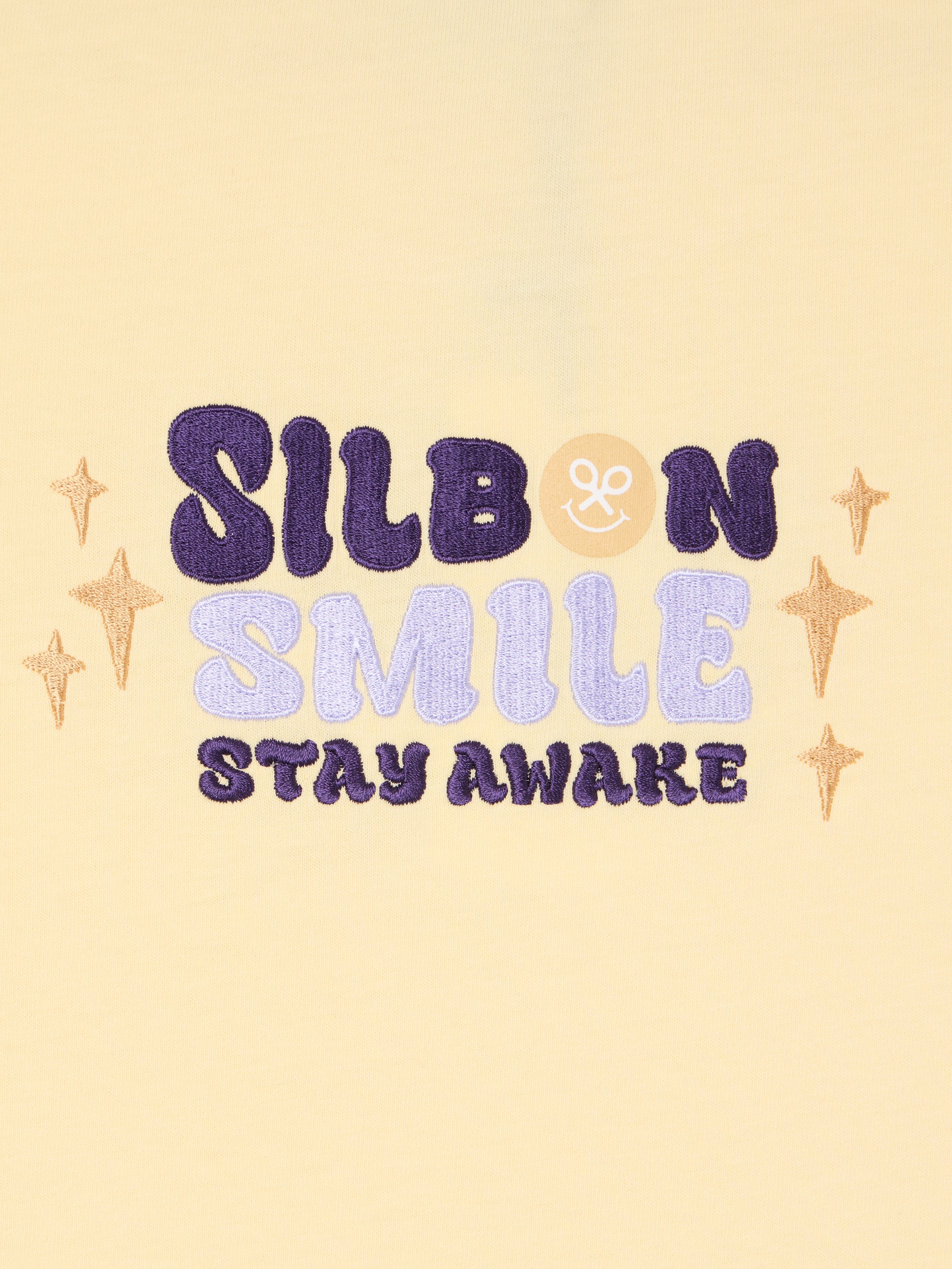 Camiseta woman silbon smile amarilla