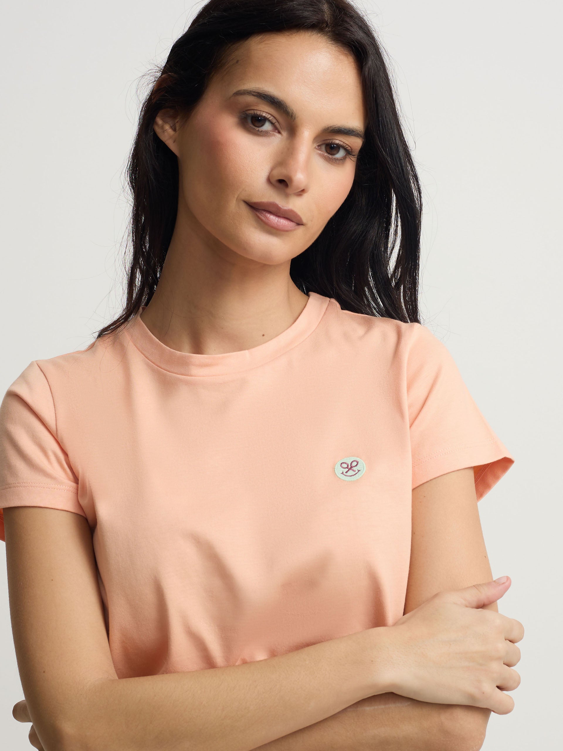 Camiseta woman smile estampado naranja