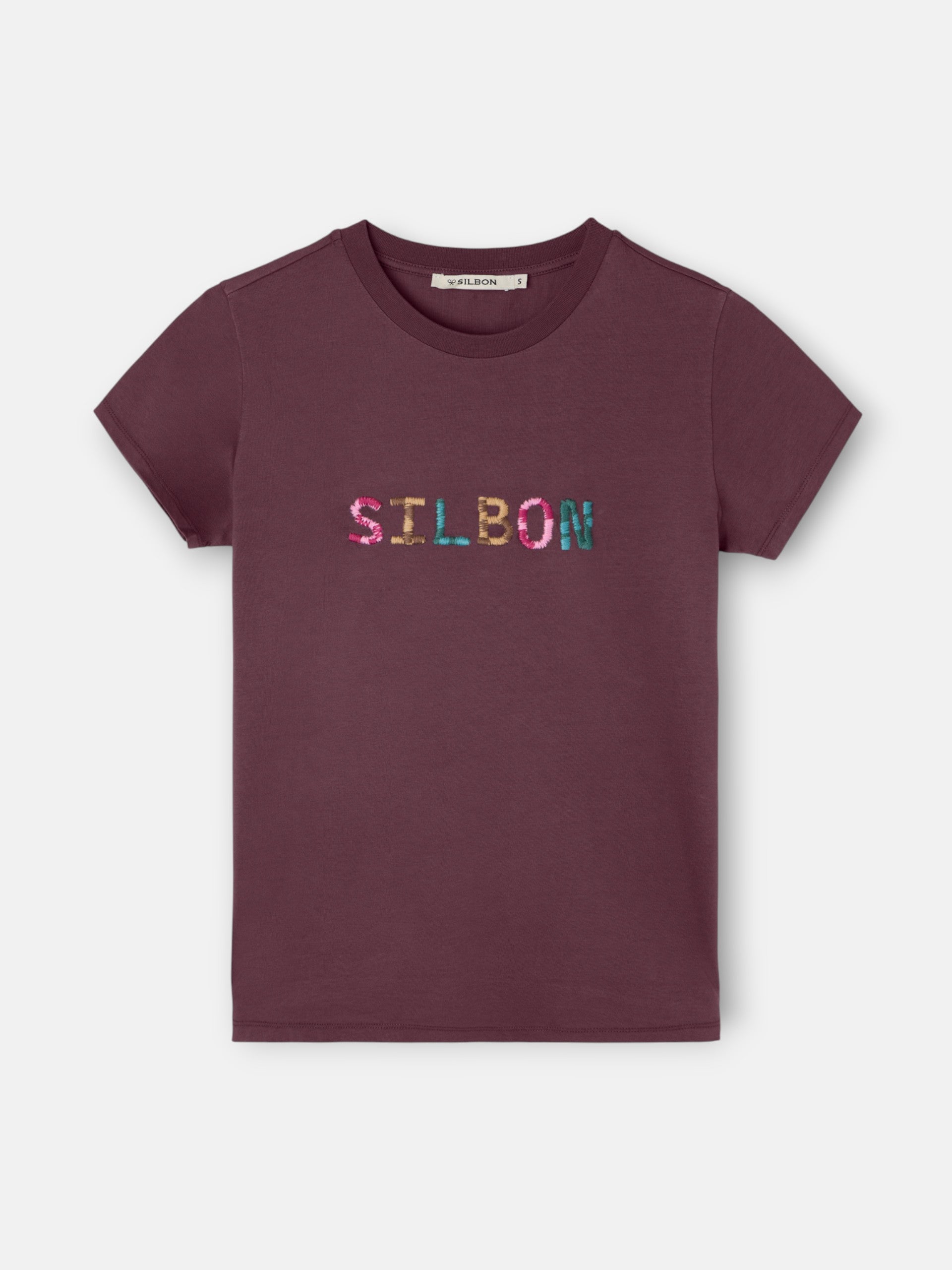 Camiseta woman silbon garabateado morada