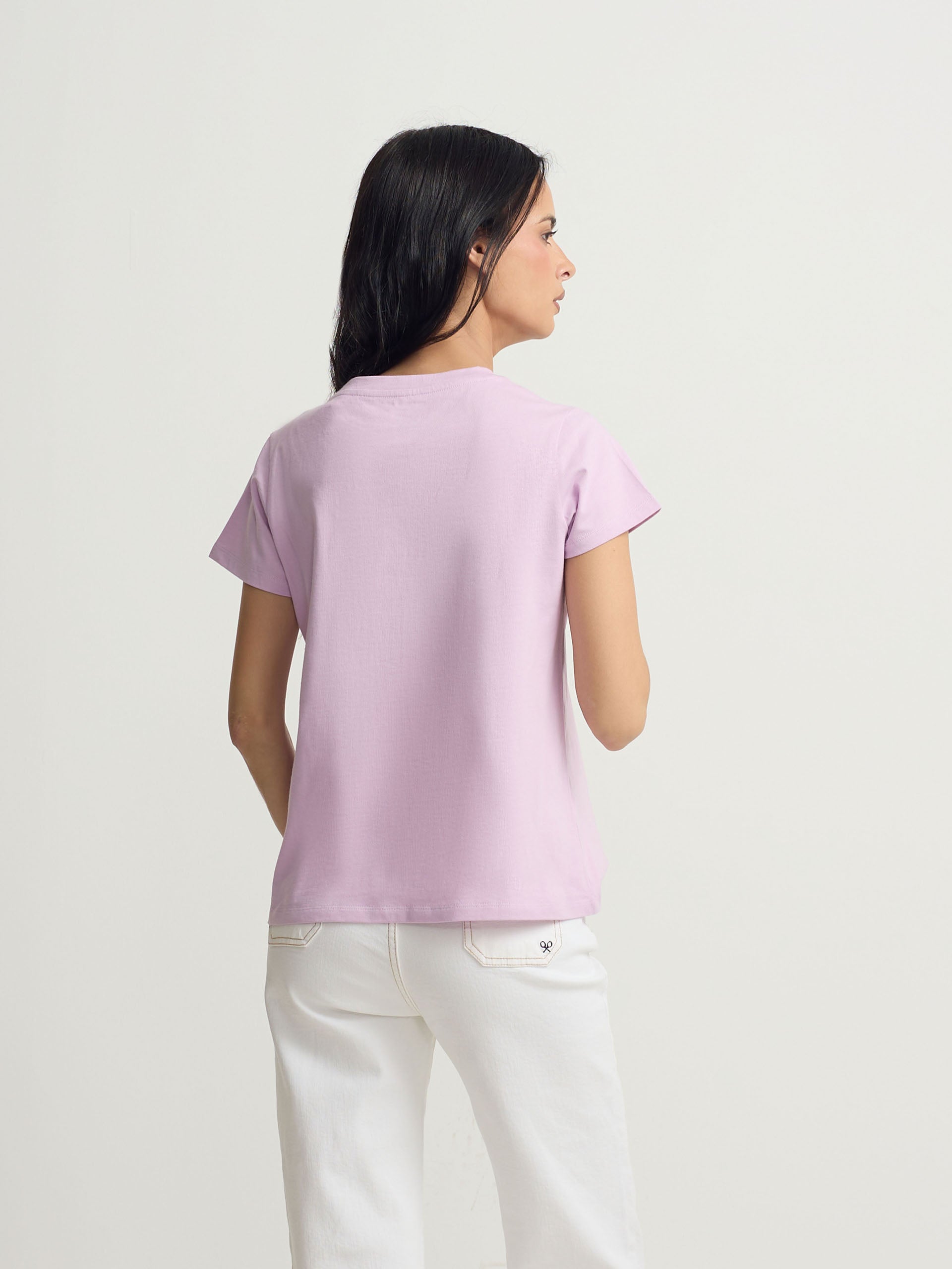 Camiseta woman paradiso morada