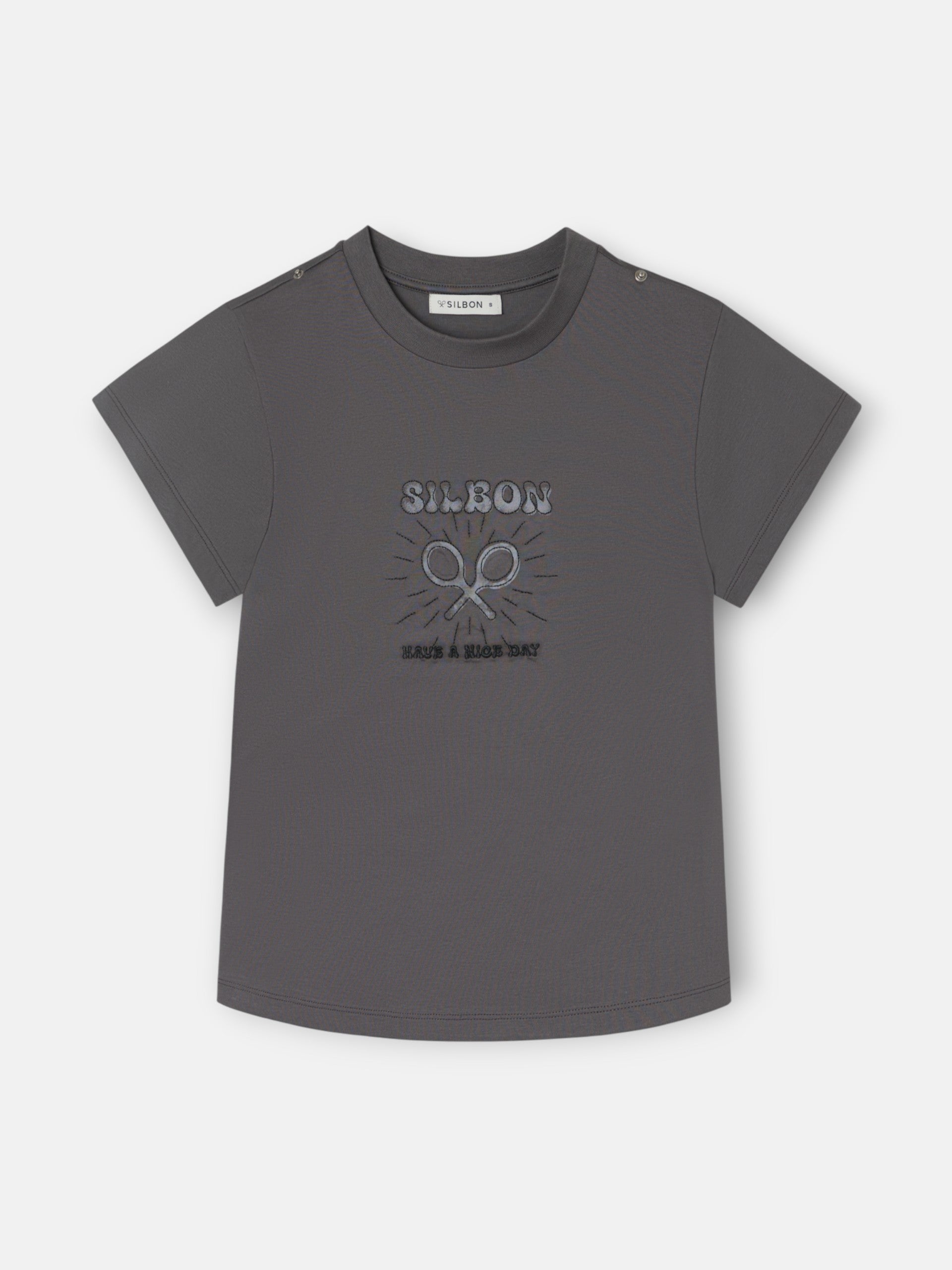 Camiseta woman roll out have a nice day negra