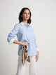 Camisa estructura rayas celeste