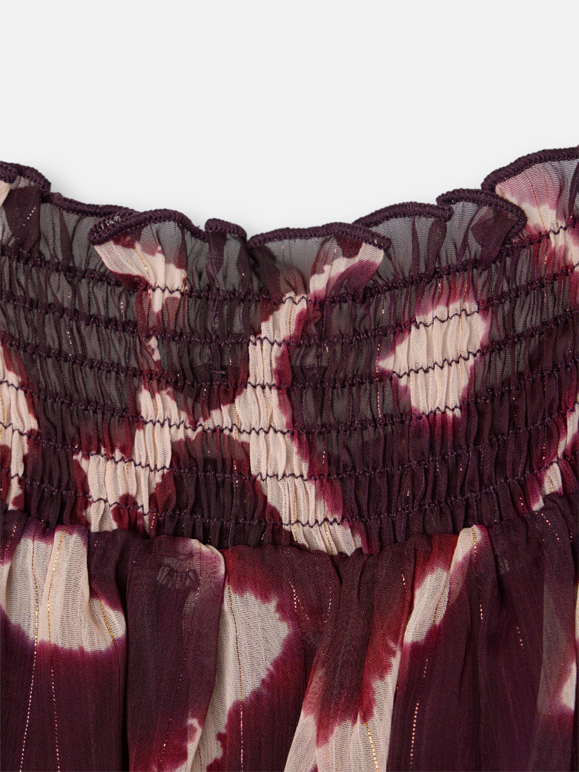 Blusa fruncida estampado marrones