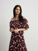 Blusa fruncida estampado marrones
