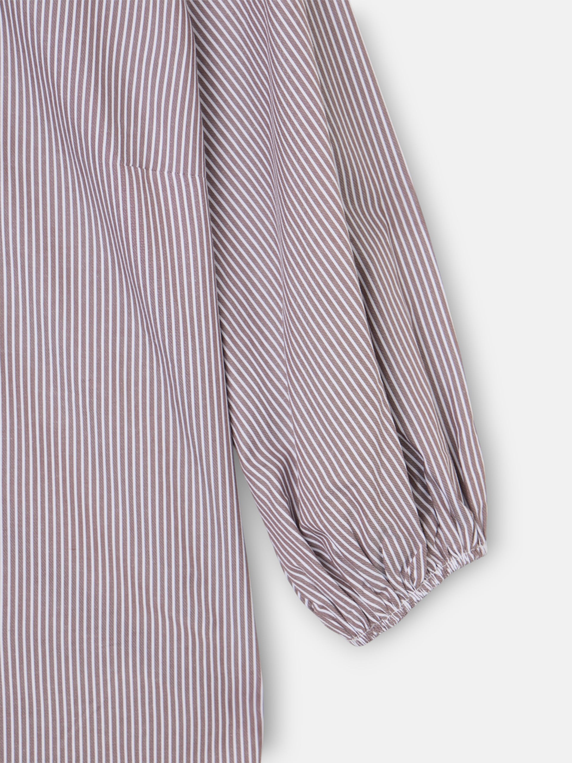 Camisa manga farol rayas marrones