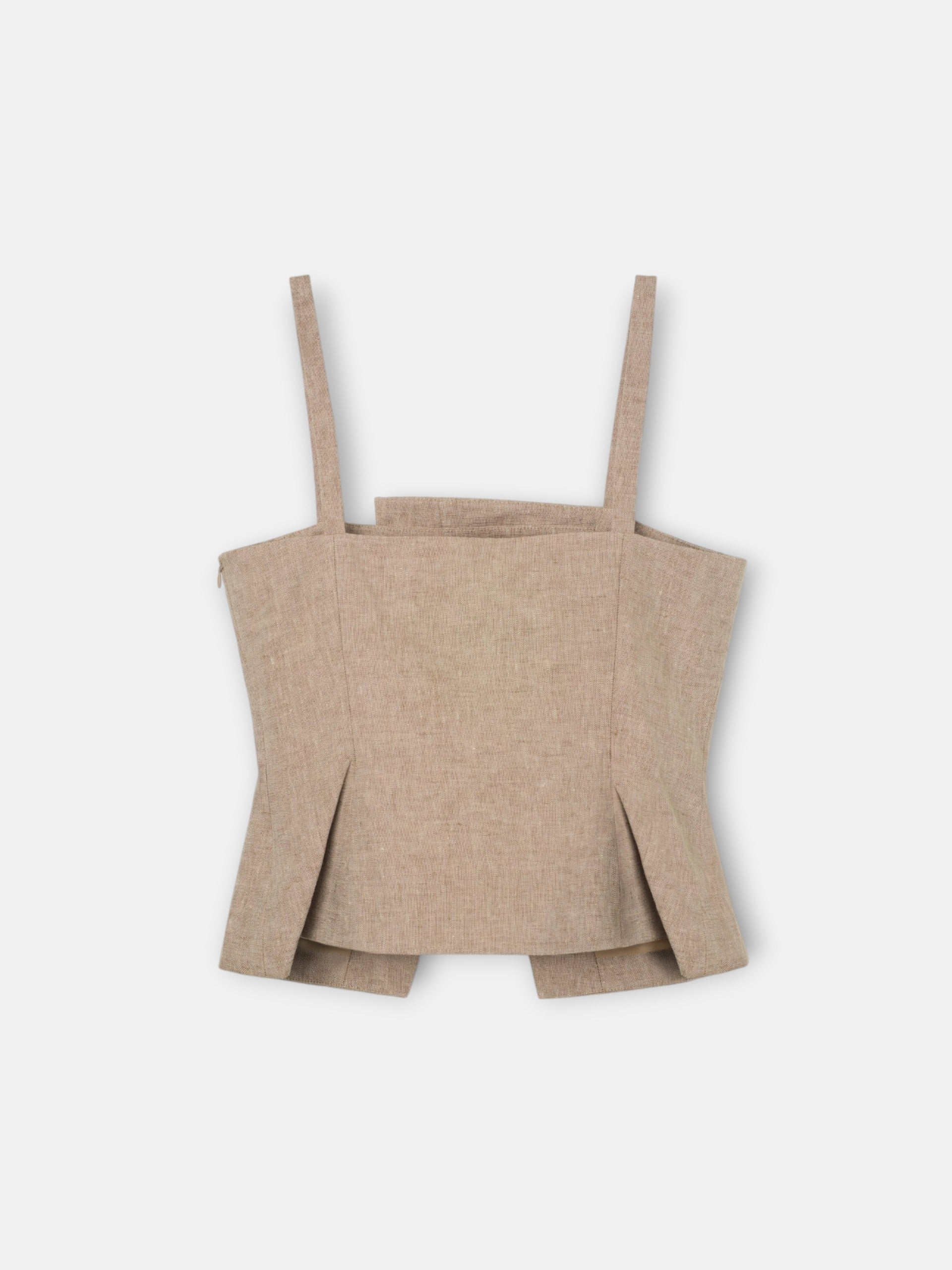Beige strapless top