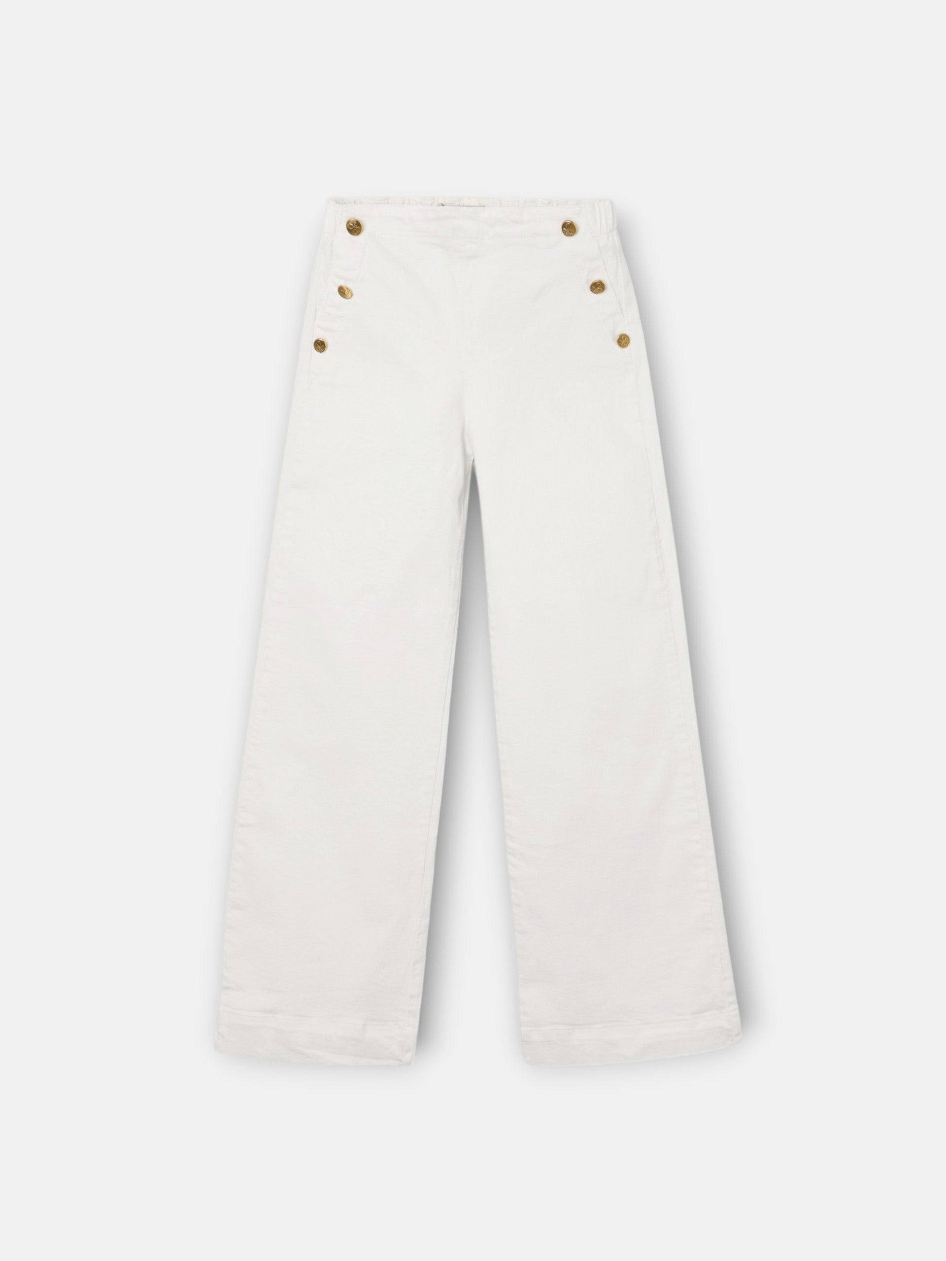 Pantalon girl marinero blanco