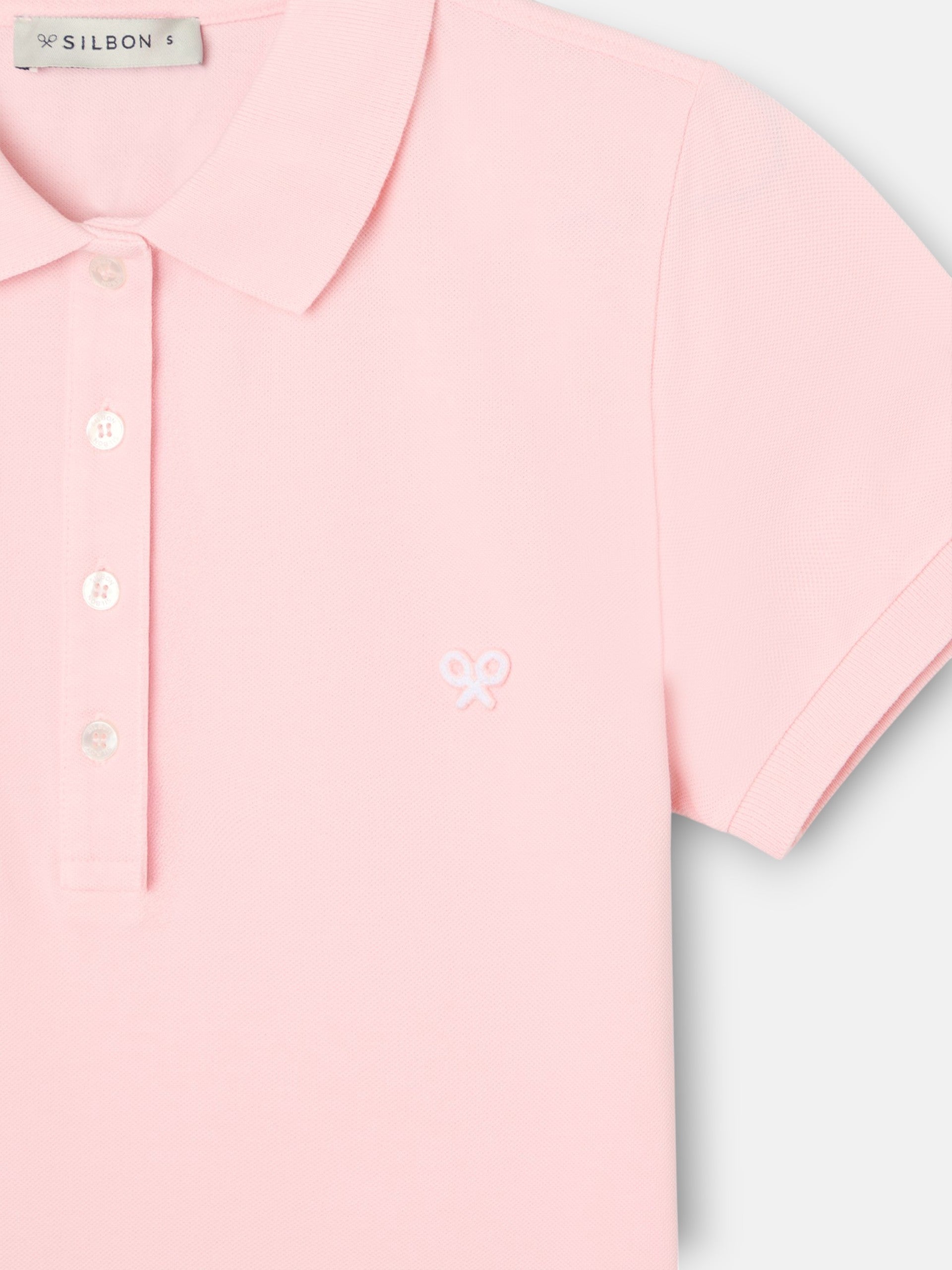 Classic light pink women's polo
