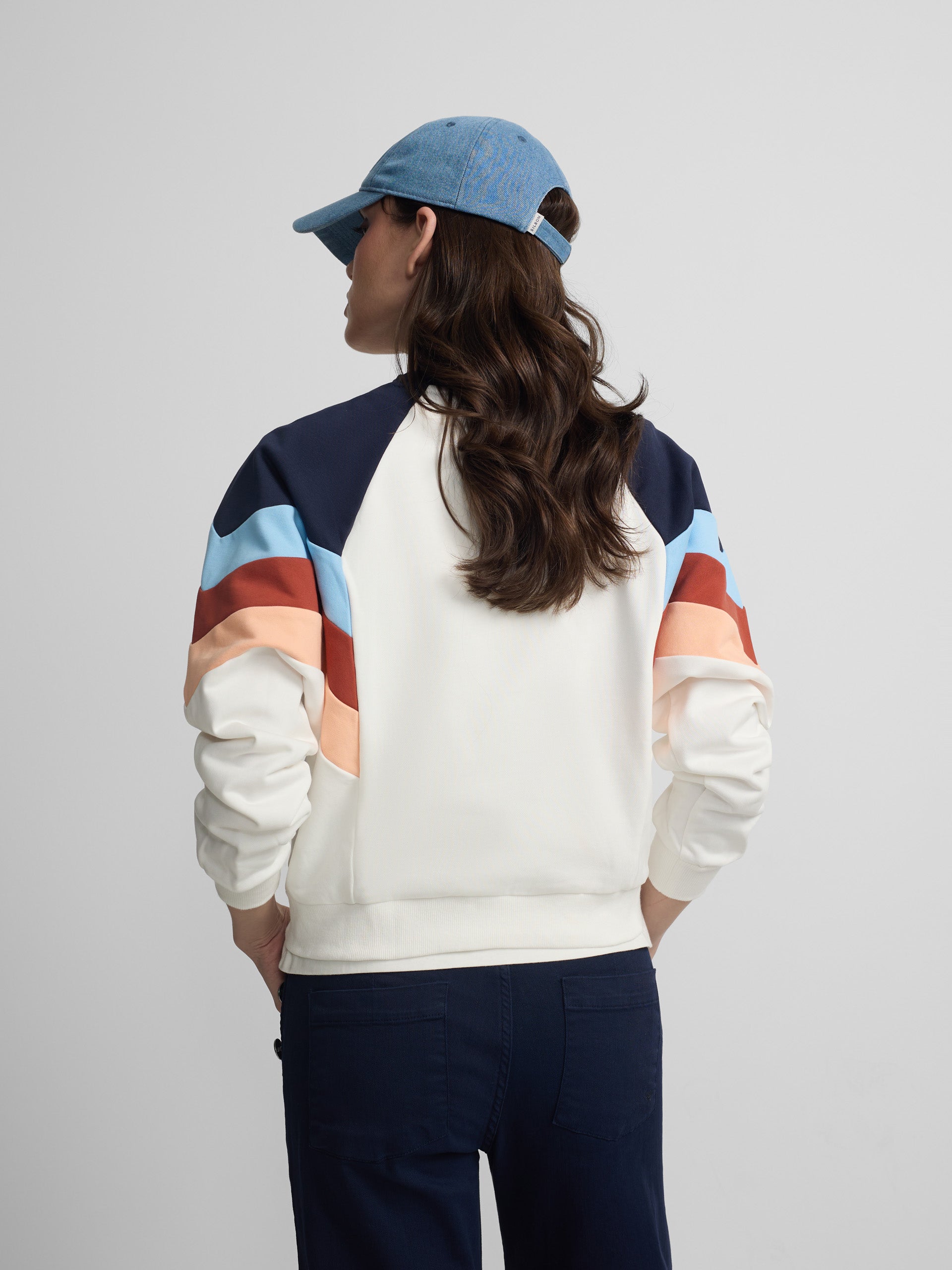 Sudadera woman tricolor azules