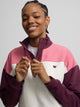 Sweatshirt mulher gola com botões rosa