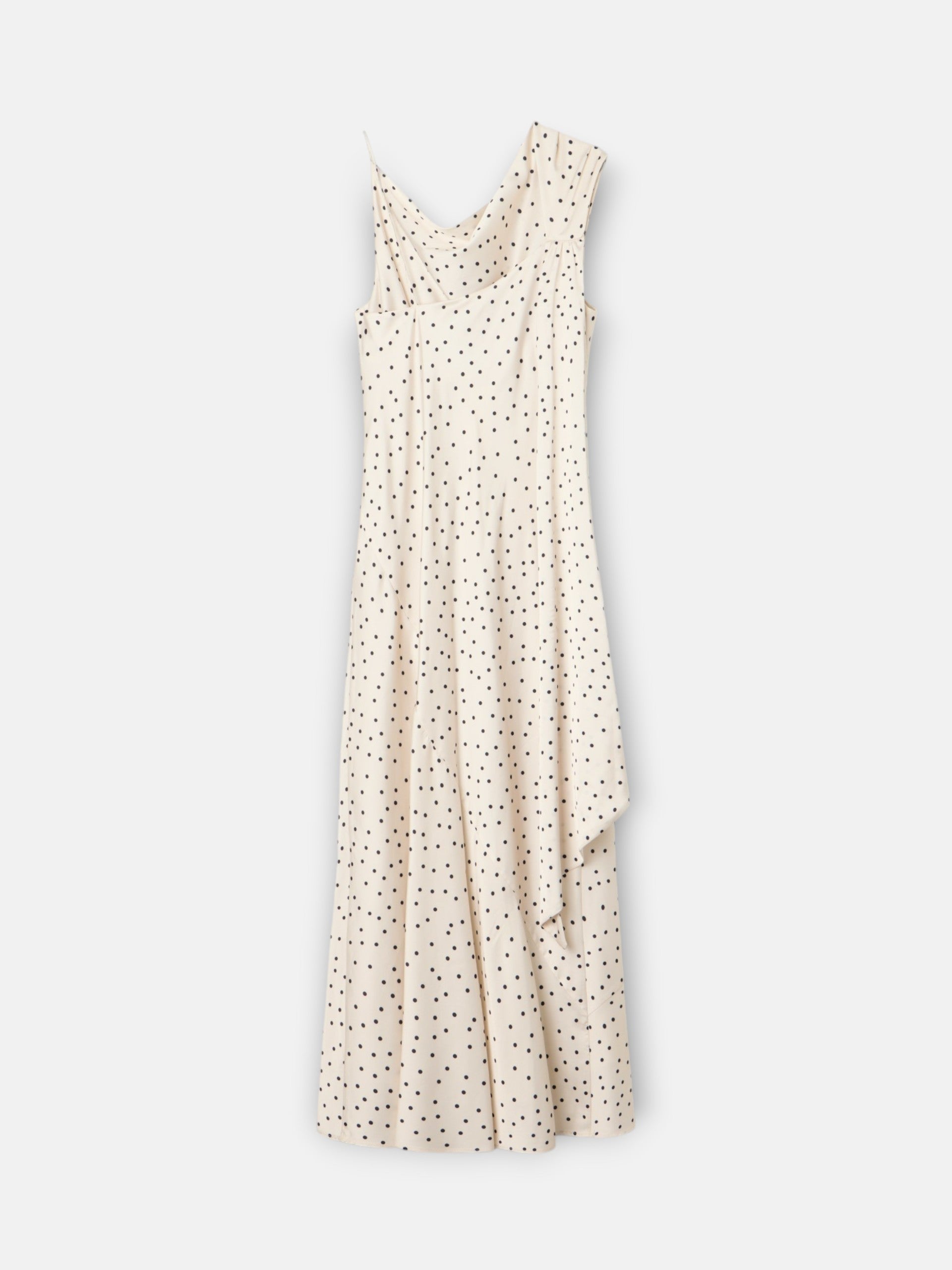 Vestido lencero lunares blanco y negro