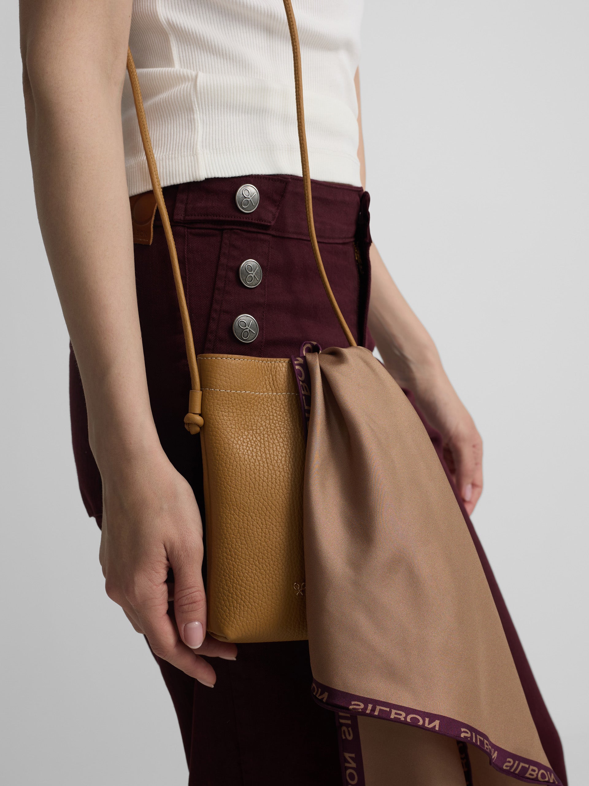 Minibolso nudo camel