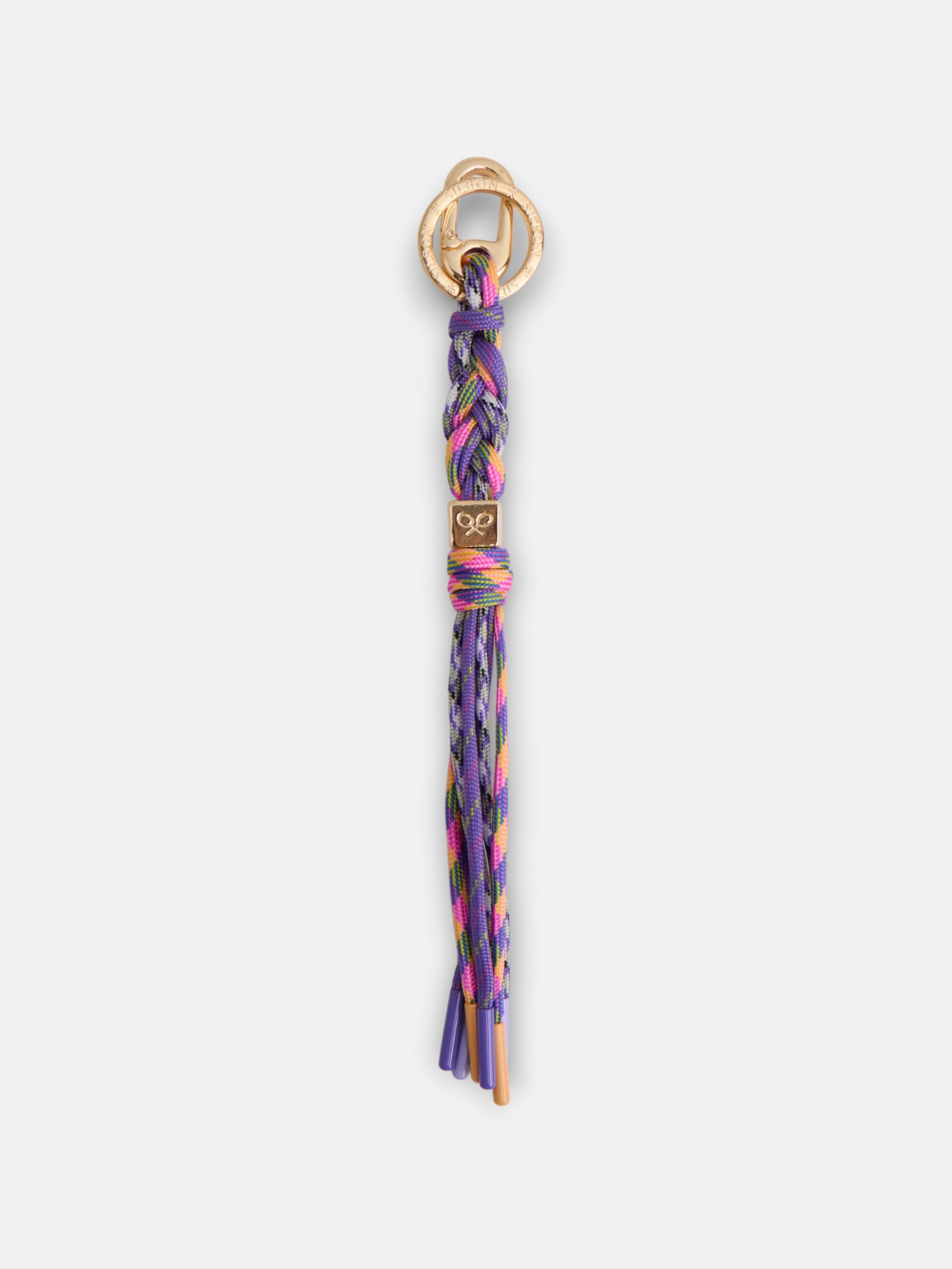 Chaveiro cabos dourado e roxo