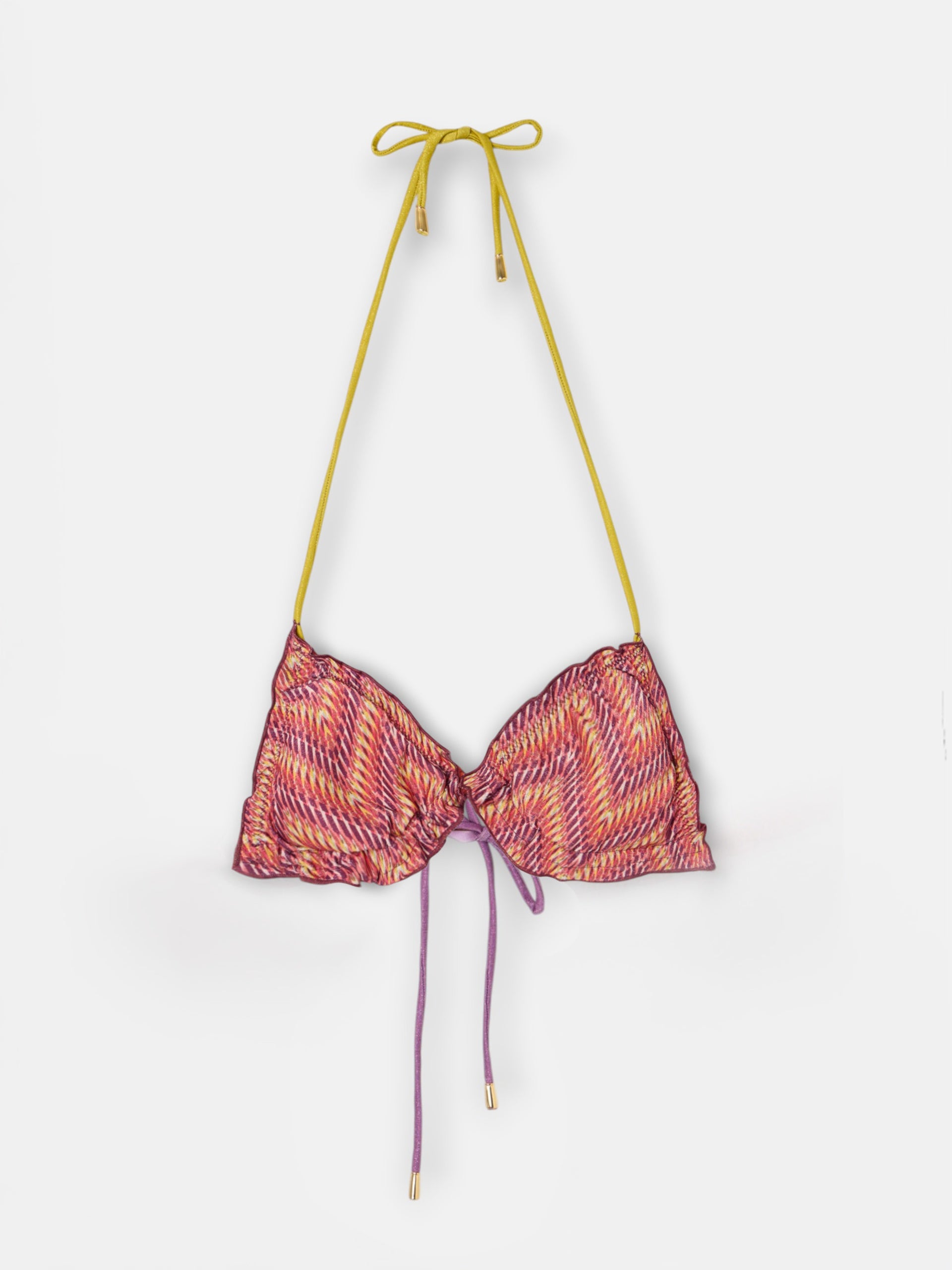 Top bikini espiga rosas