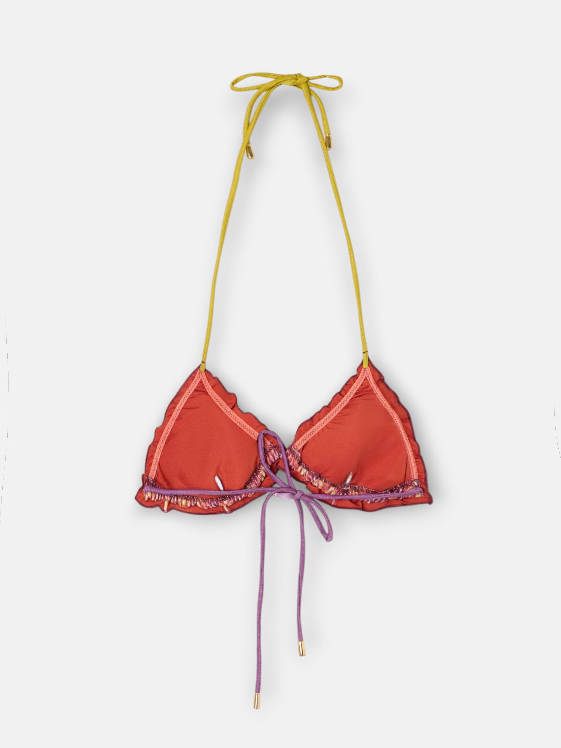 Top bikini espiga rosas