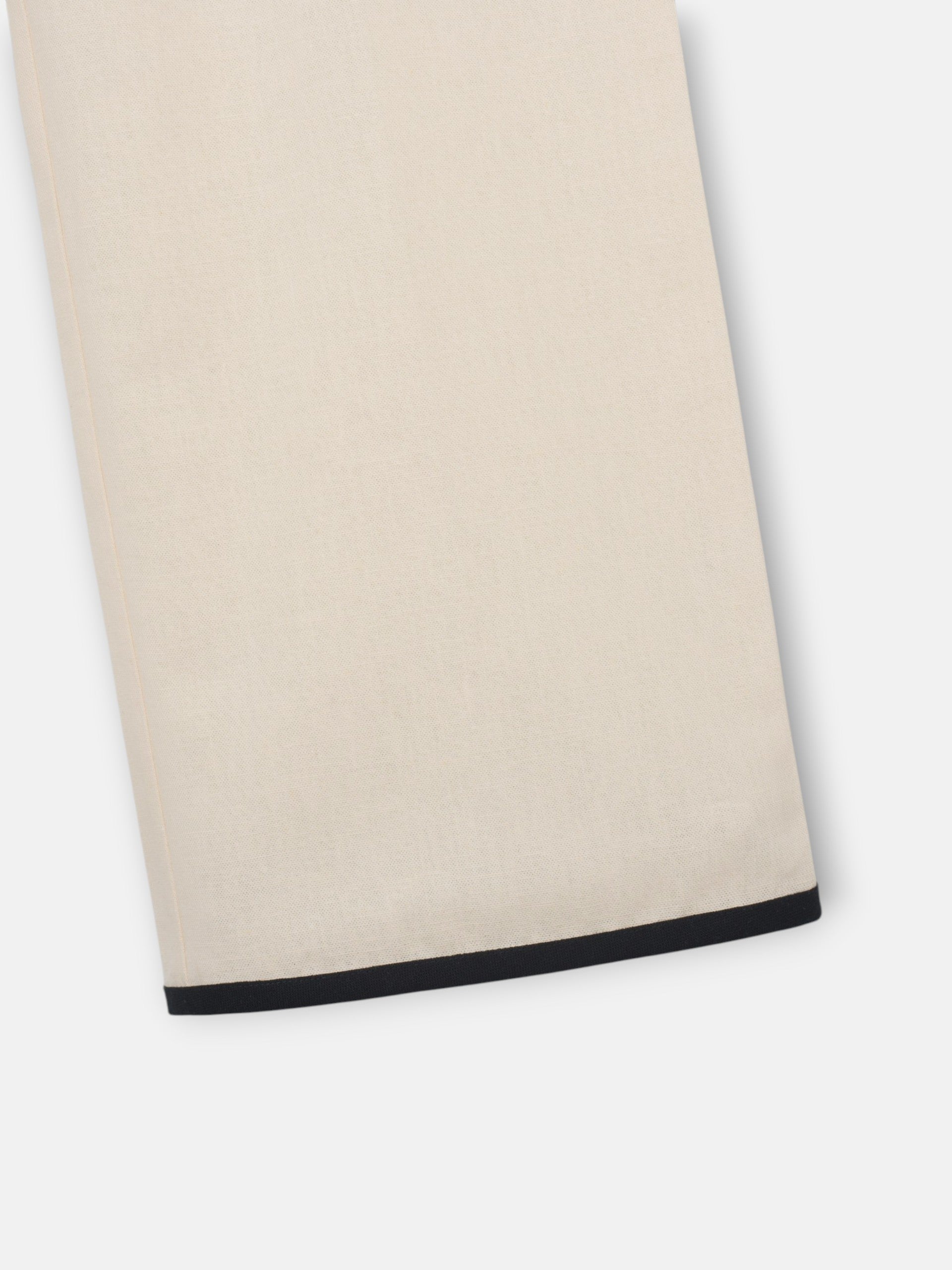 Straight linen trousers in raw color