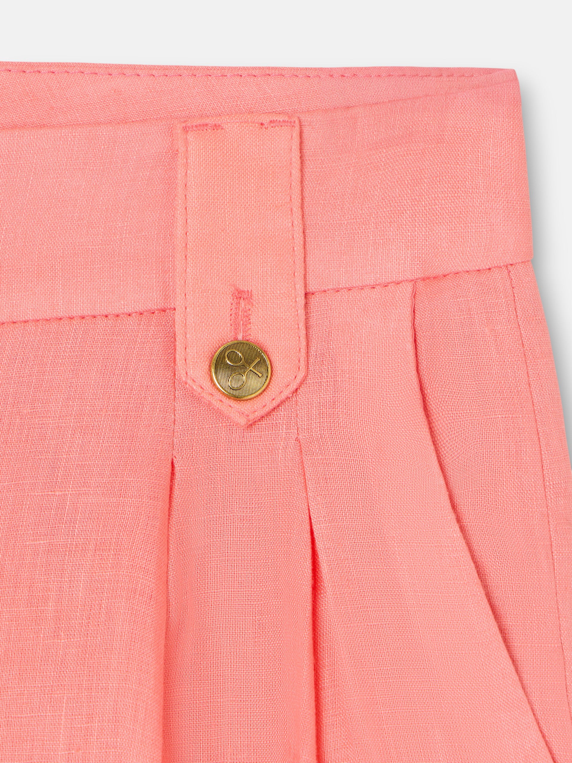Pantalon droit corail