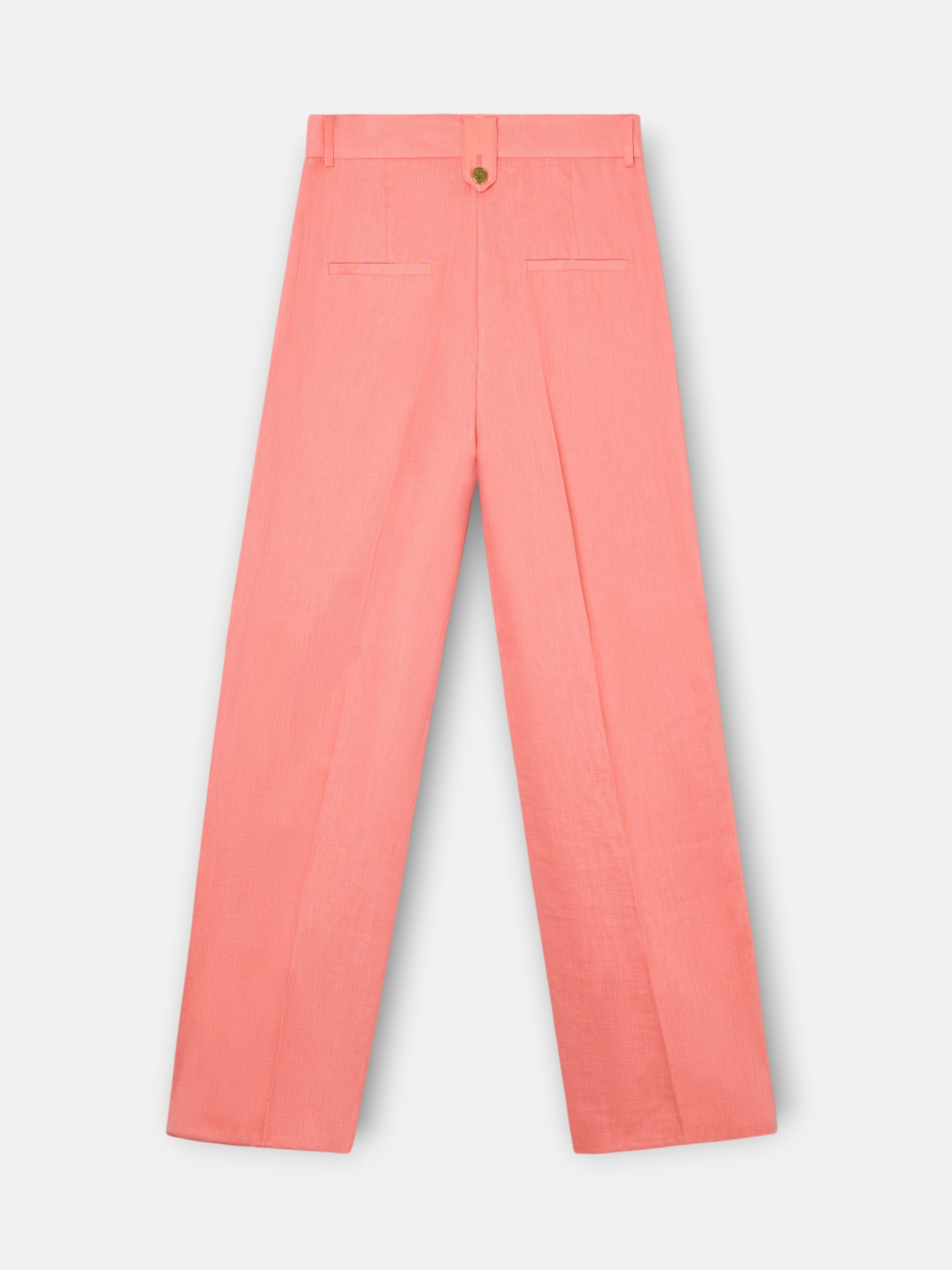 Pantalon droit corail