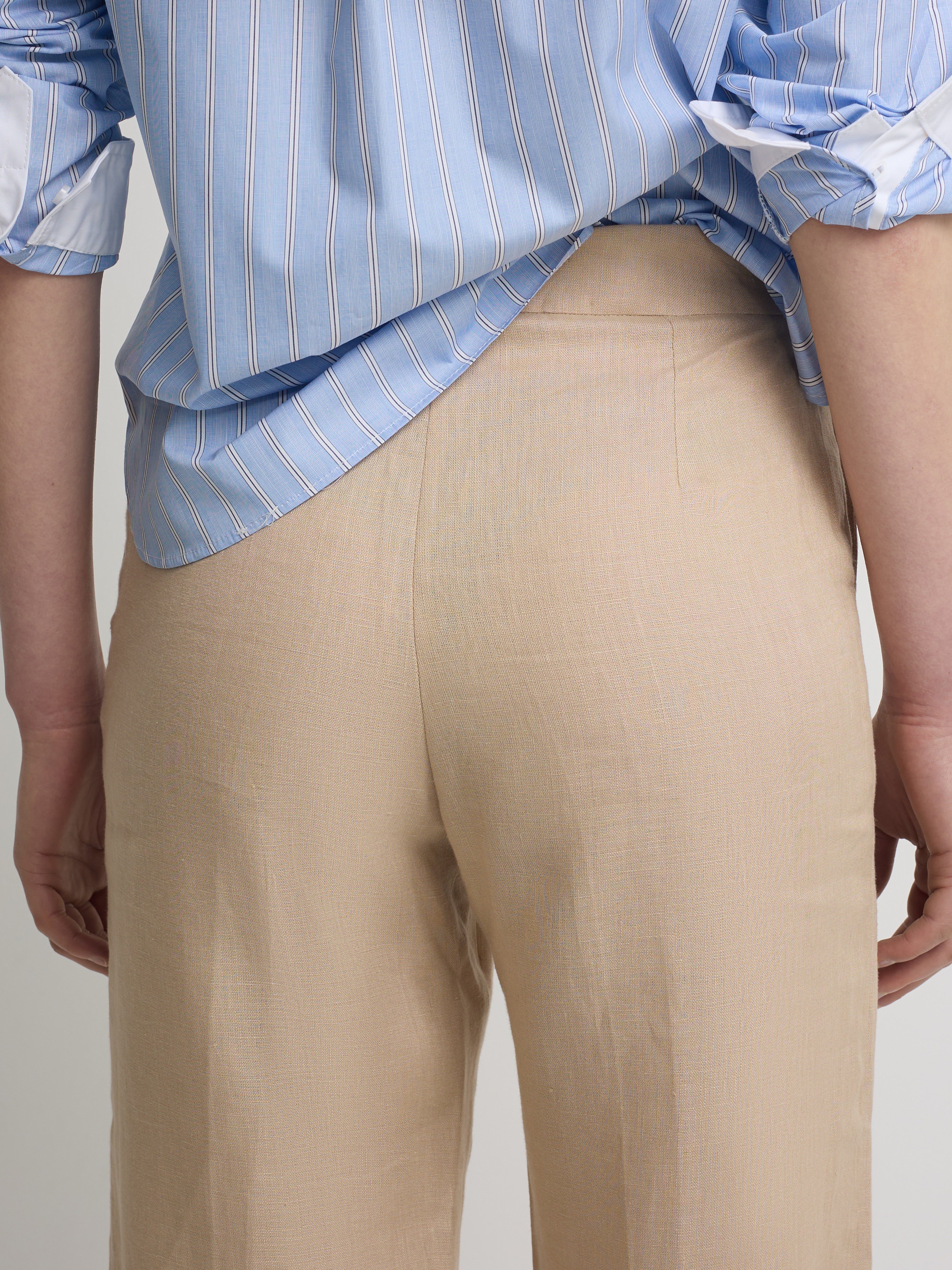 Pantalon en lin beige