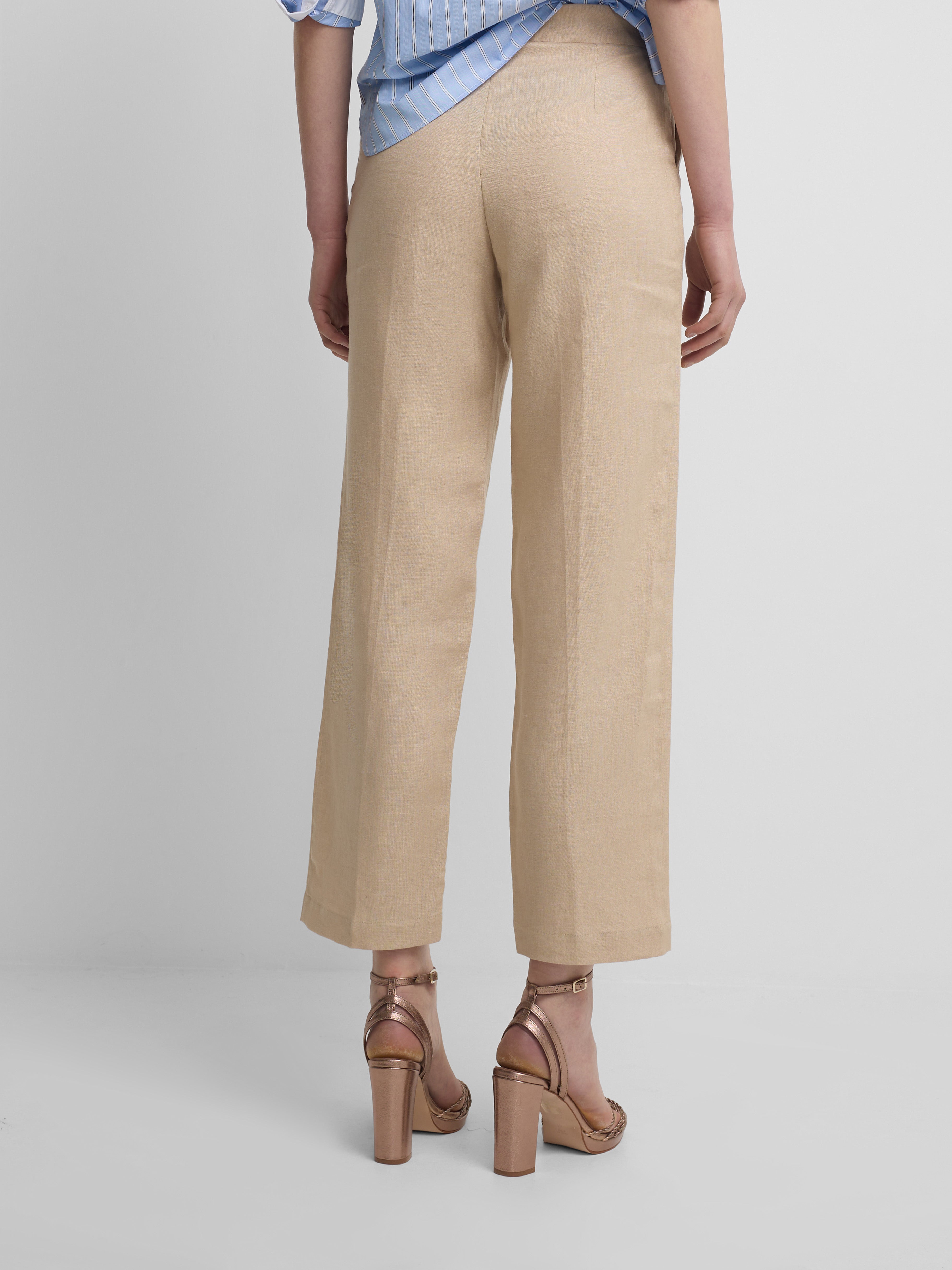 Pantalon en lin beige