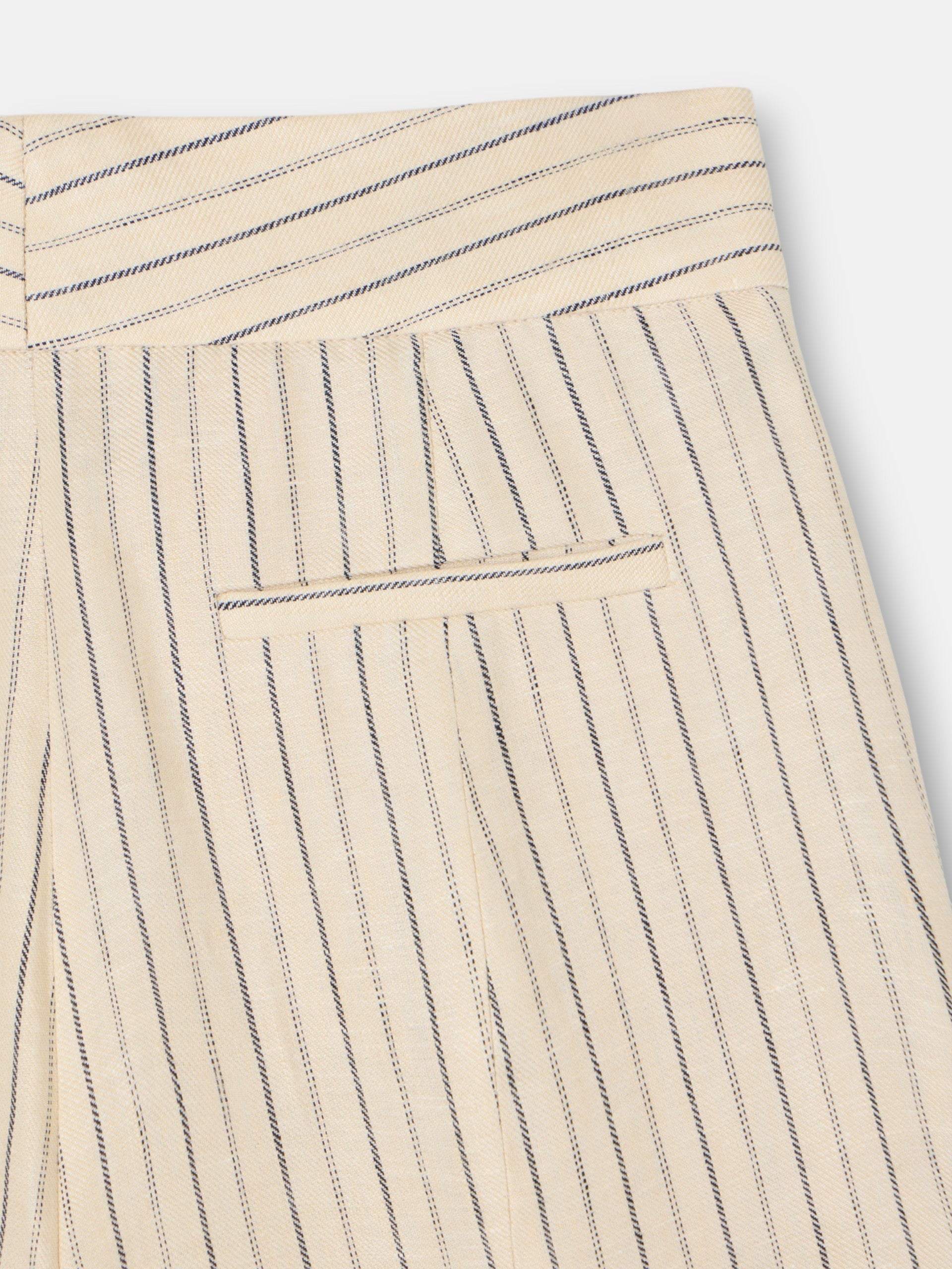 Pantalon crudo rayas azules