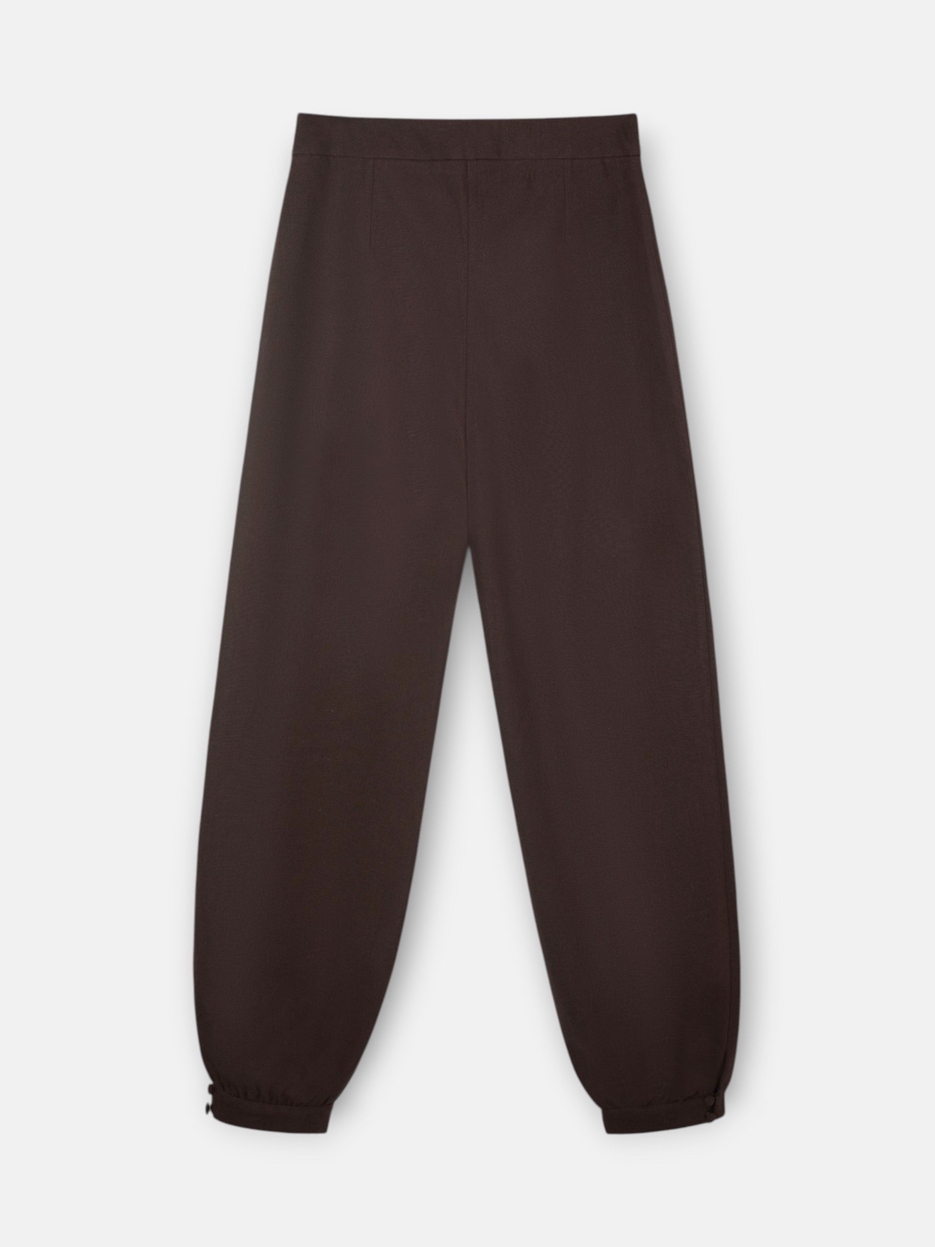 Pantalon bombacho lino marron
