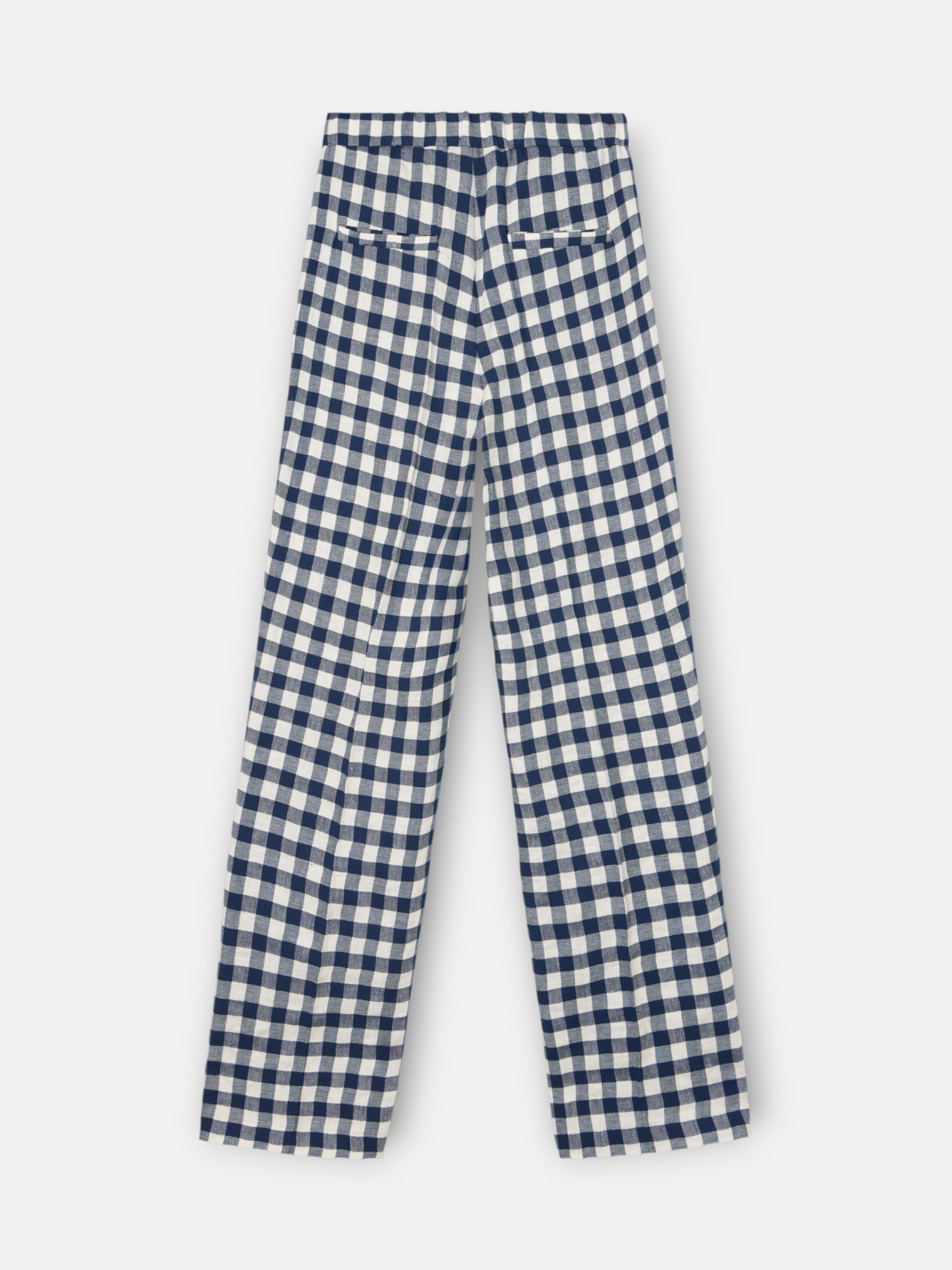 Pantalon trebilla vichy marino