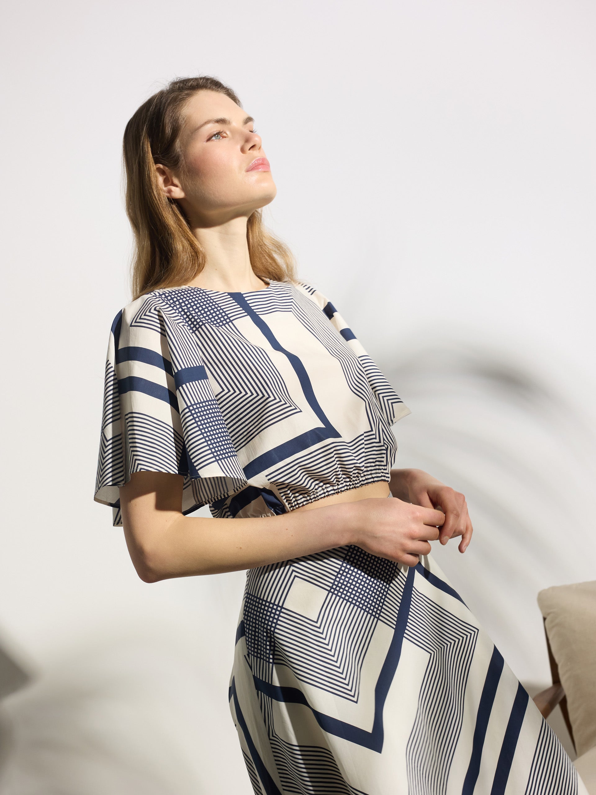 Blusa unique estampado azul