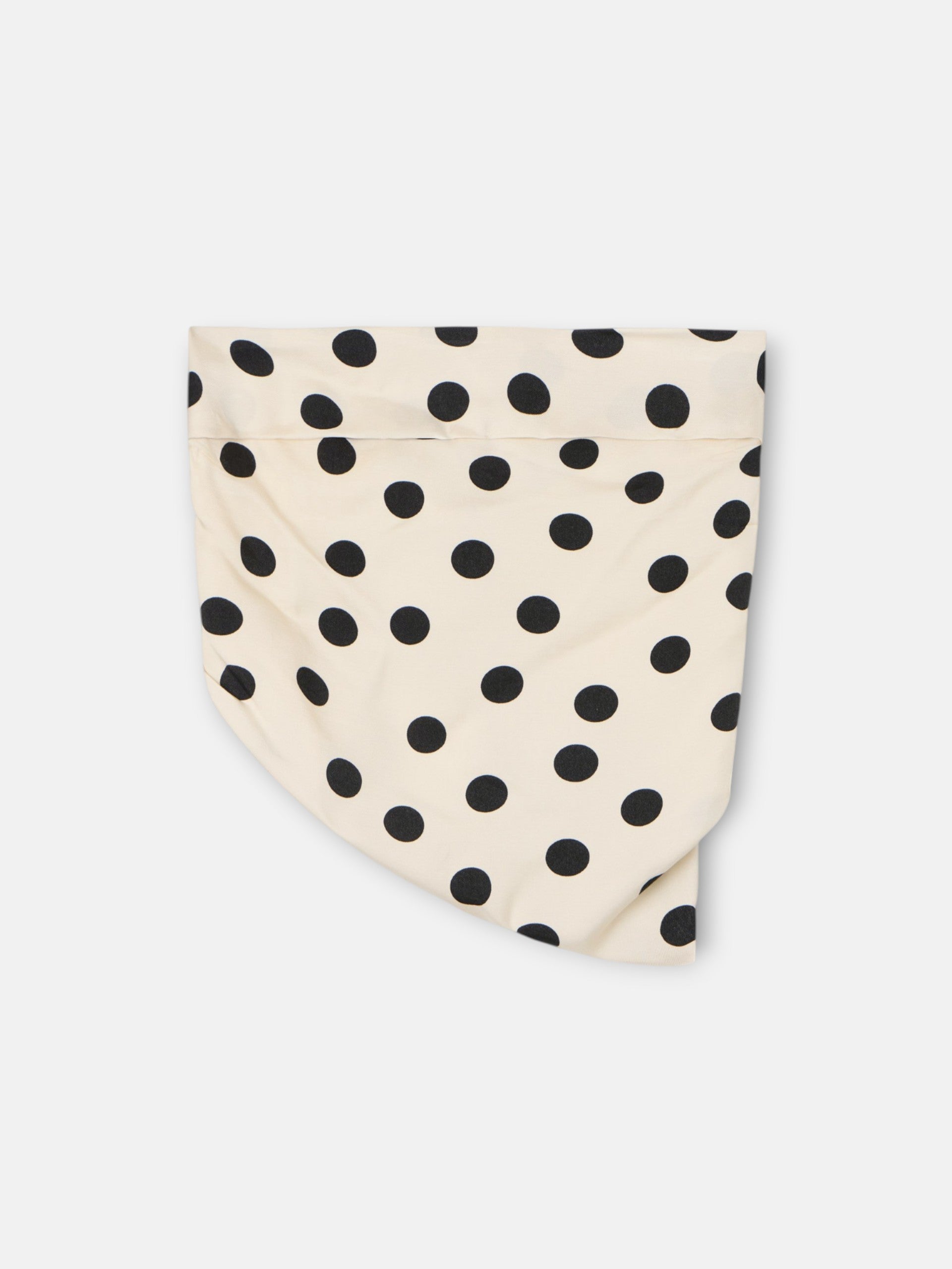 Top palavra de honra com bolinhas branco e preto