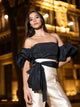 Top CaprilexSilbon black taffeta