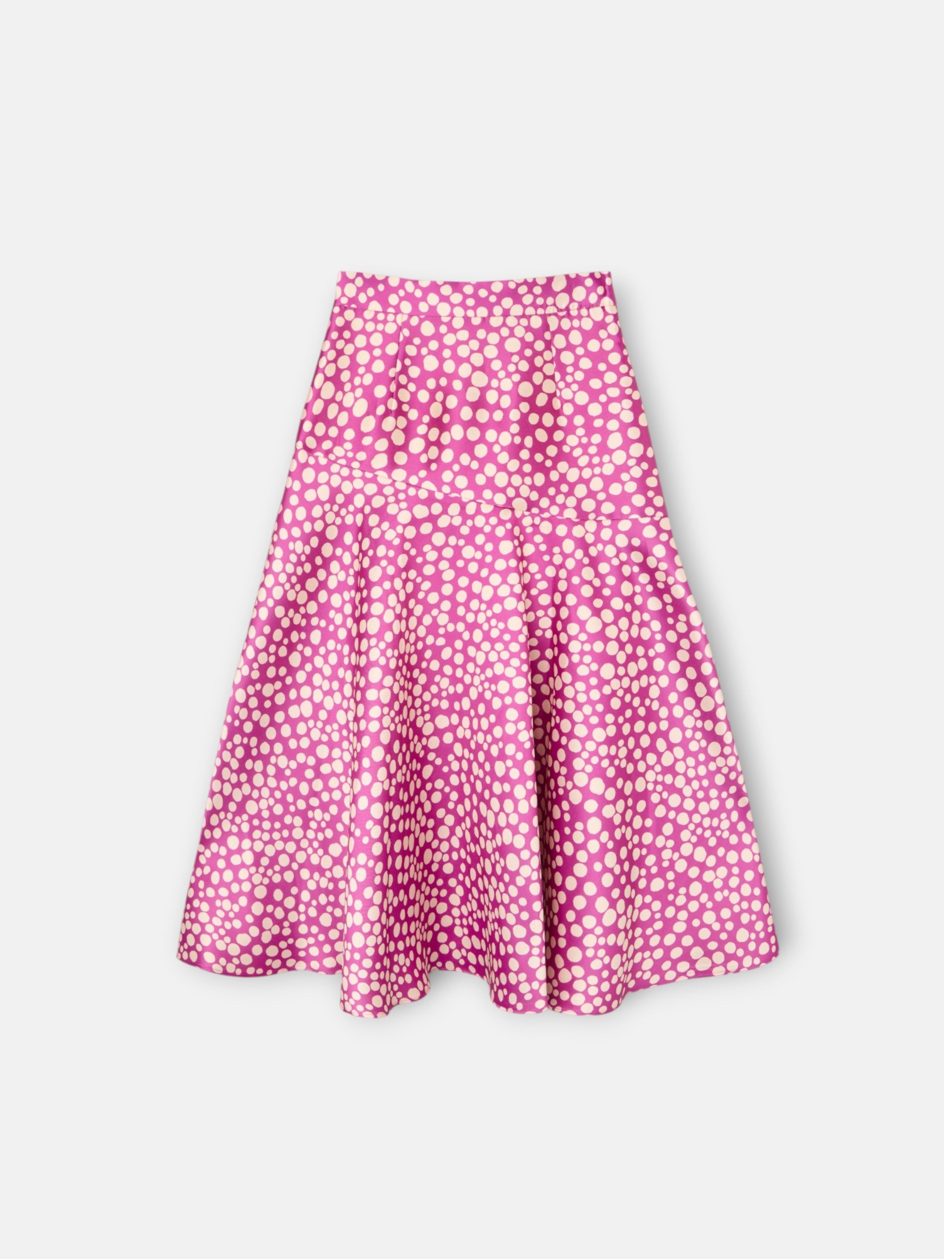 Saia midi estampada roxa coleção event