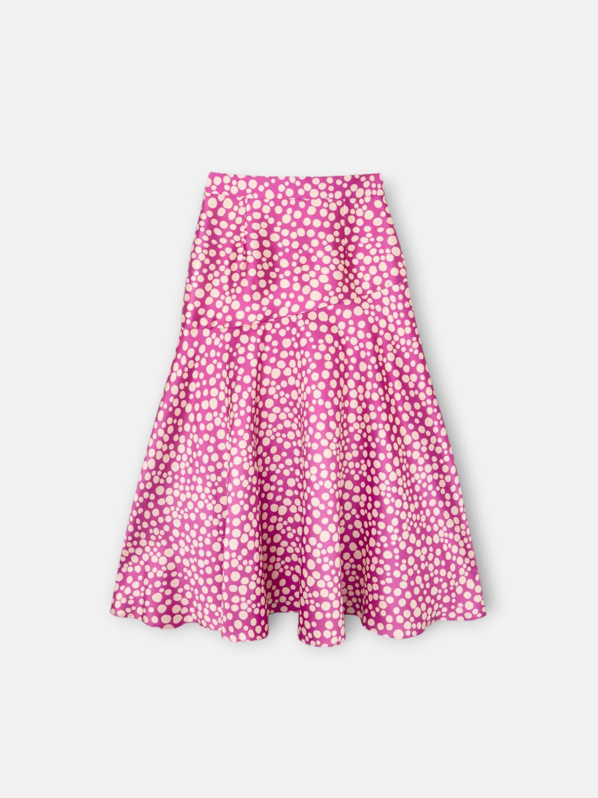 Saia midi estampada roxa coleção event